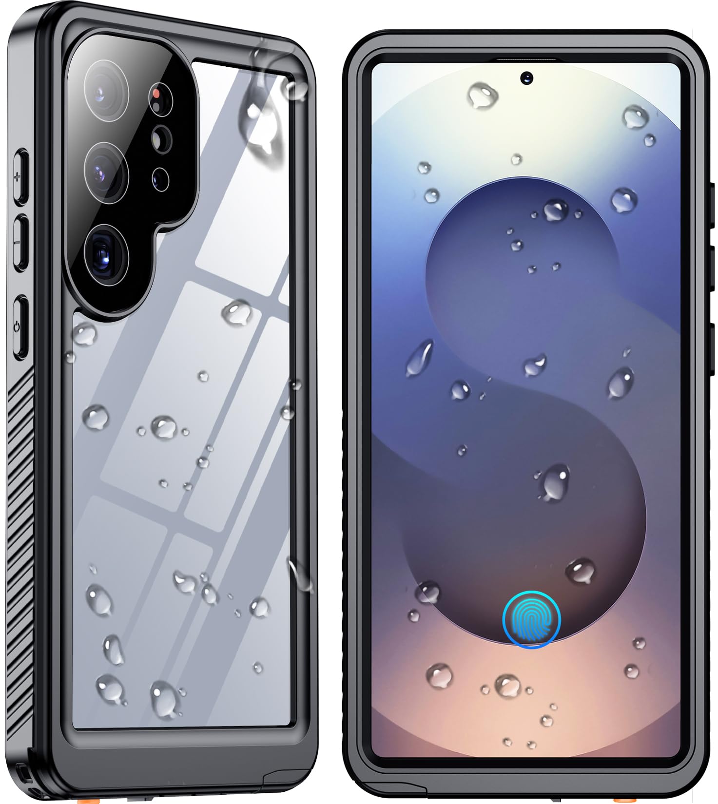 SPIDERCASE Only for Samsung Galaxy S25 Ultra Case Waterproof, Built-in Screen & Camera Lens Protector[IP68] [Military Grade Shockproof] Full