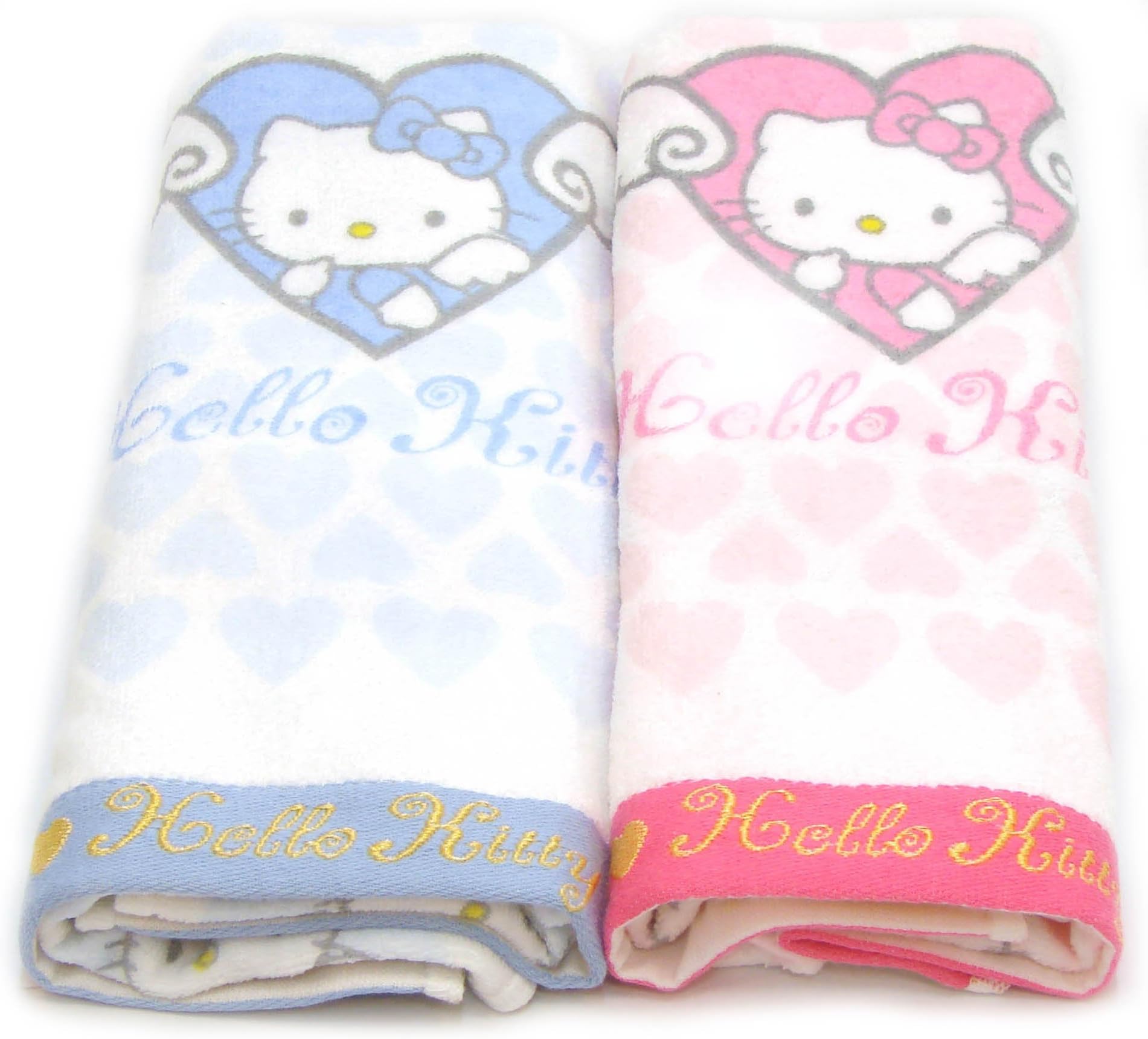 Amazon.com: Hello Kitty Towel Set 2 pcs 31.5X15.7 100% Cotton Bath ...