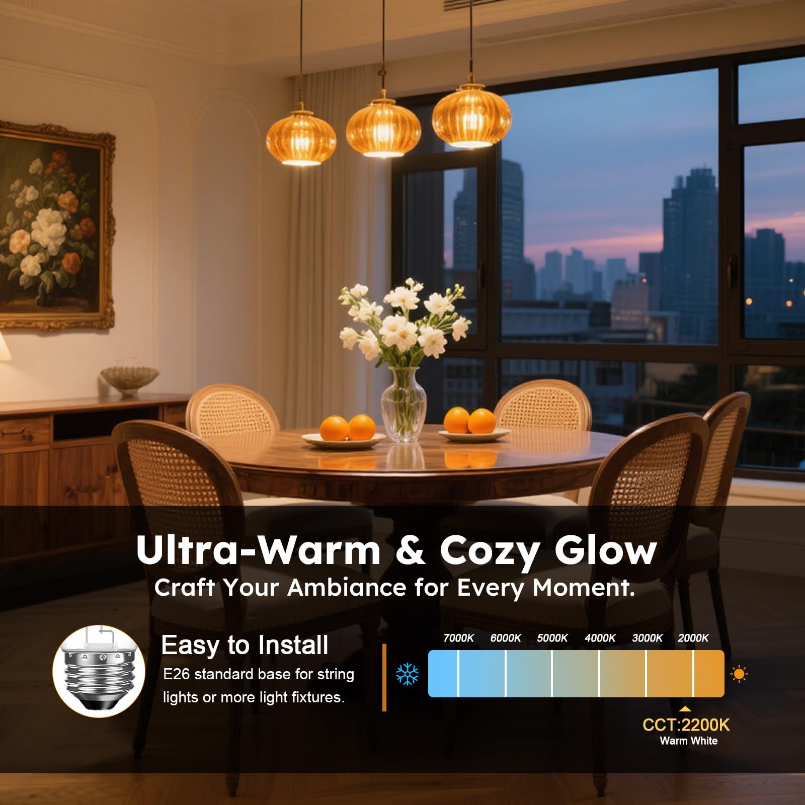 48 Pack S14 LED Replacement Light Bulbs Shatterproof Plastic 1W Outdoor String Light Bulbs for Patio Garden Waterproof — view 2