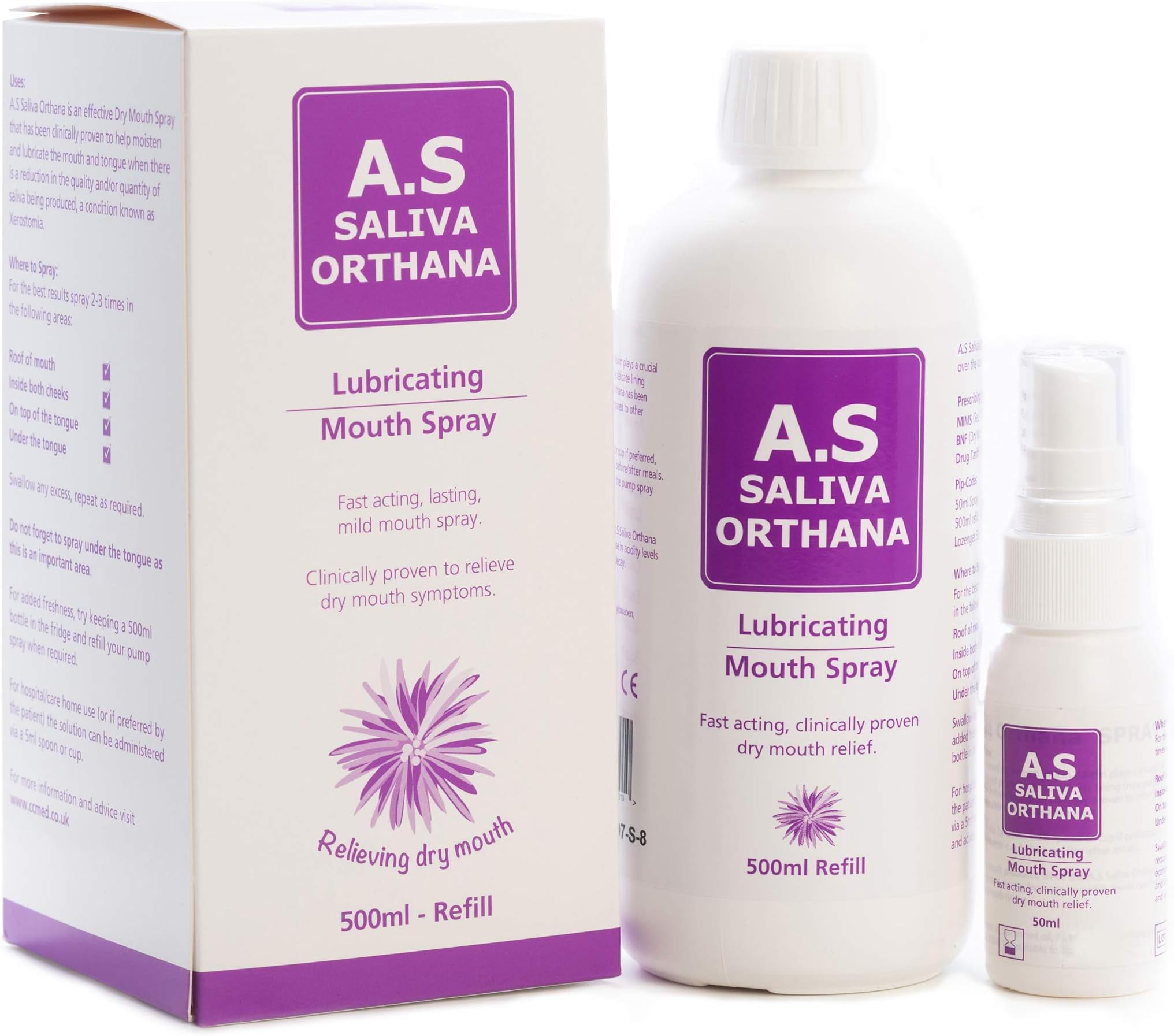 A S Saliva Orthana Relieving Dry Mouth 500ml