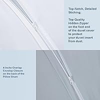 Vista 3 de THE COTTON & SILK® Juego de Funda de Edredón de Algodón de Fibra Larga 100% de Lujo - Suave y Transpirable - Incluye 1 Funda de Edredón con Lazos