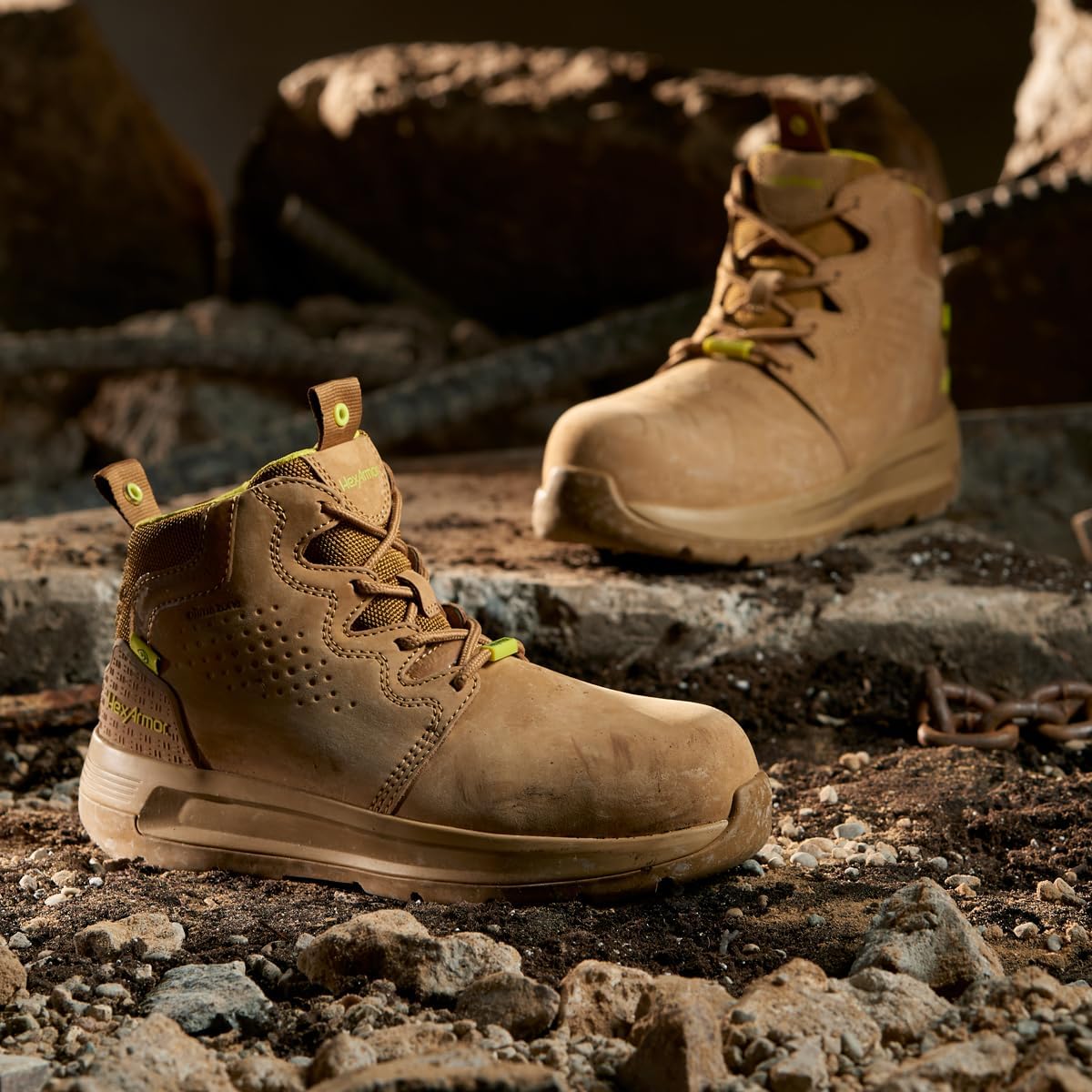 HexArmor Men's Safety Work Boots | Composite Toe Cap, Heeled, Water Resistant, Durable & Lightweight | Xtend Series