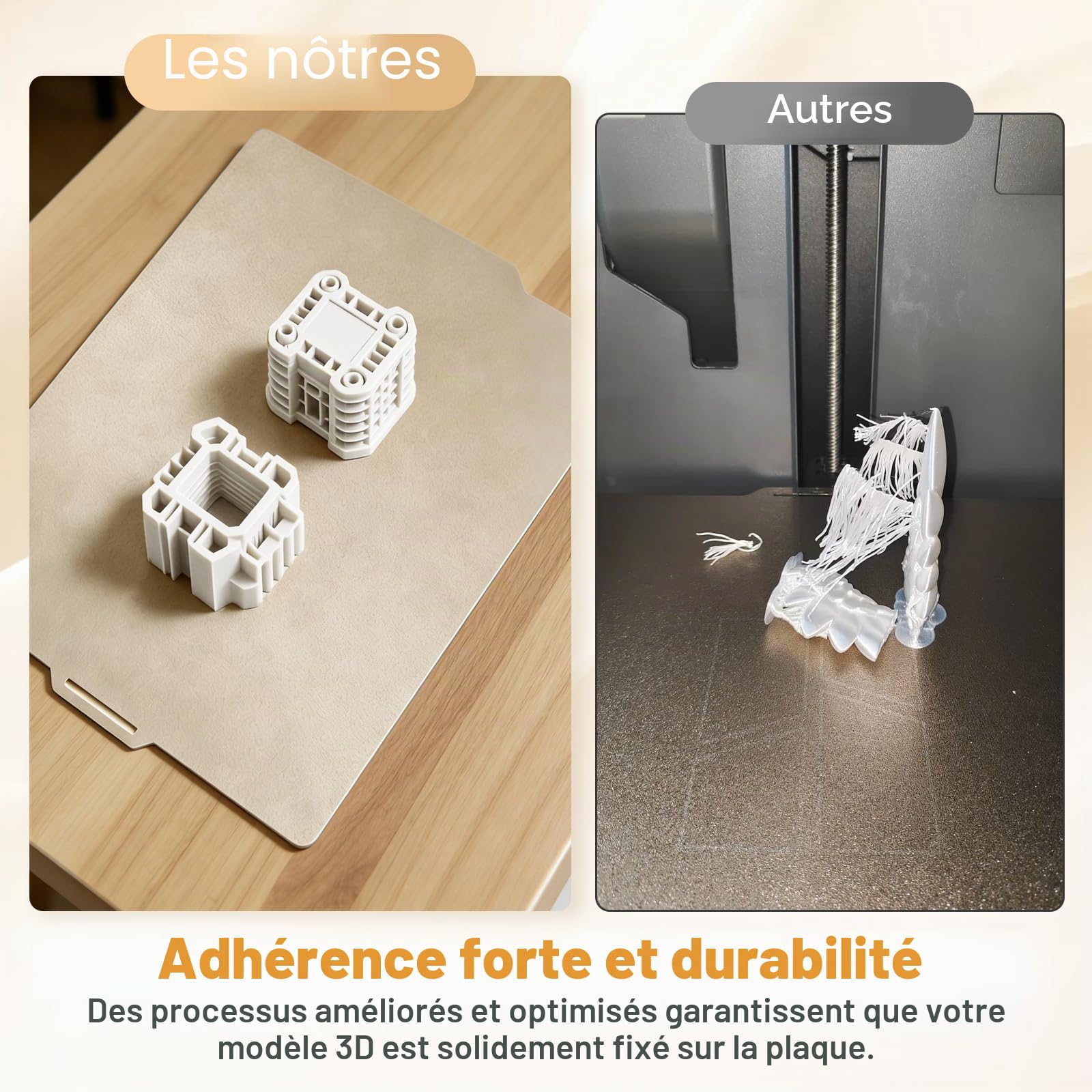 Plaque d'impression PEI (doré) + PET (motif fibre de carbone) pour Bambulab P1S/P2S/X1C/P1P/X1/A1, plateau d'impression en acier à ressort PEI lisse pour plateformes d'imprimante 3D Bambulab avec PLA