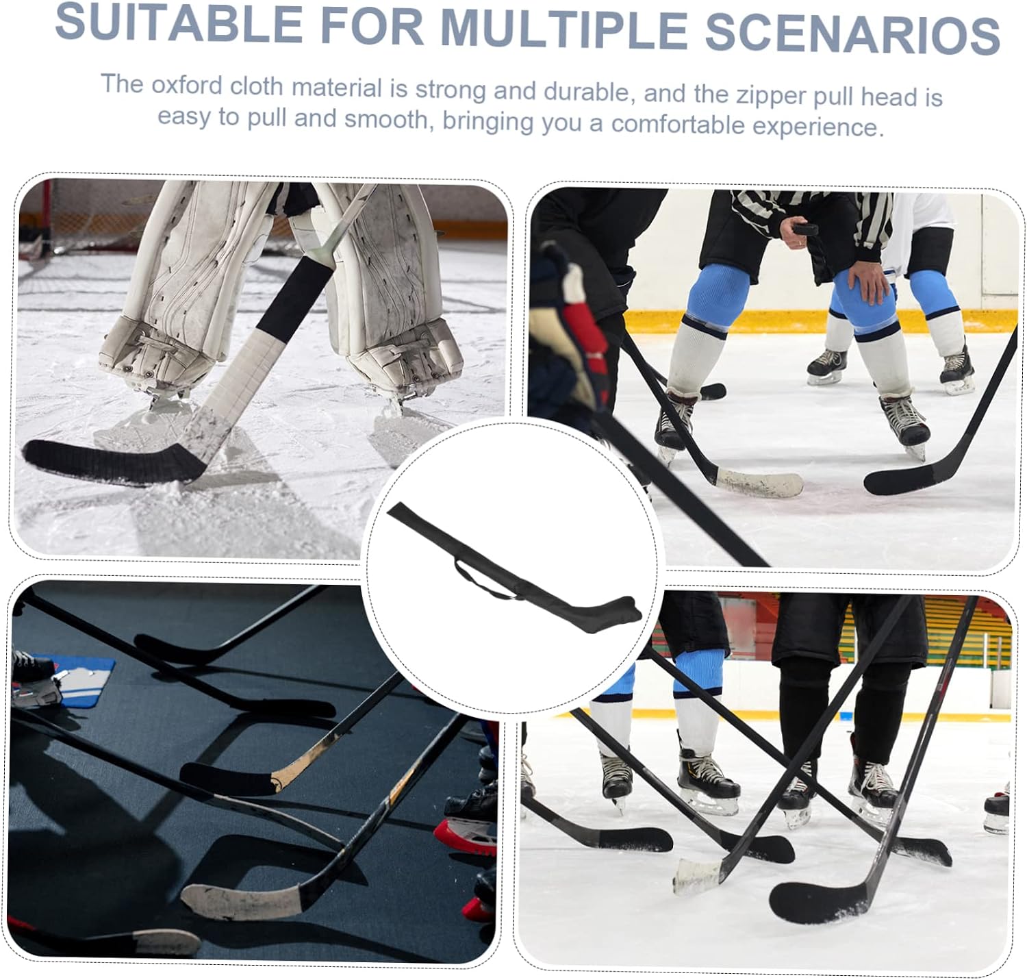 Toyvian Hockey Stick Carrier Bag Storage for Ice and Street Hockey Sticks Lightweight Compact Design for and Storage