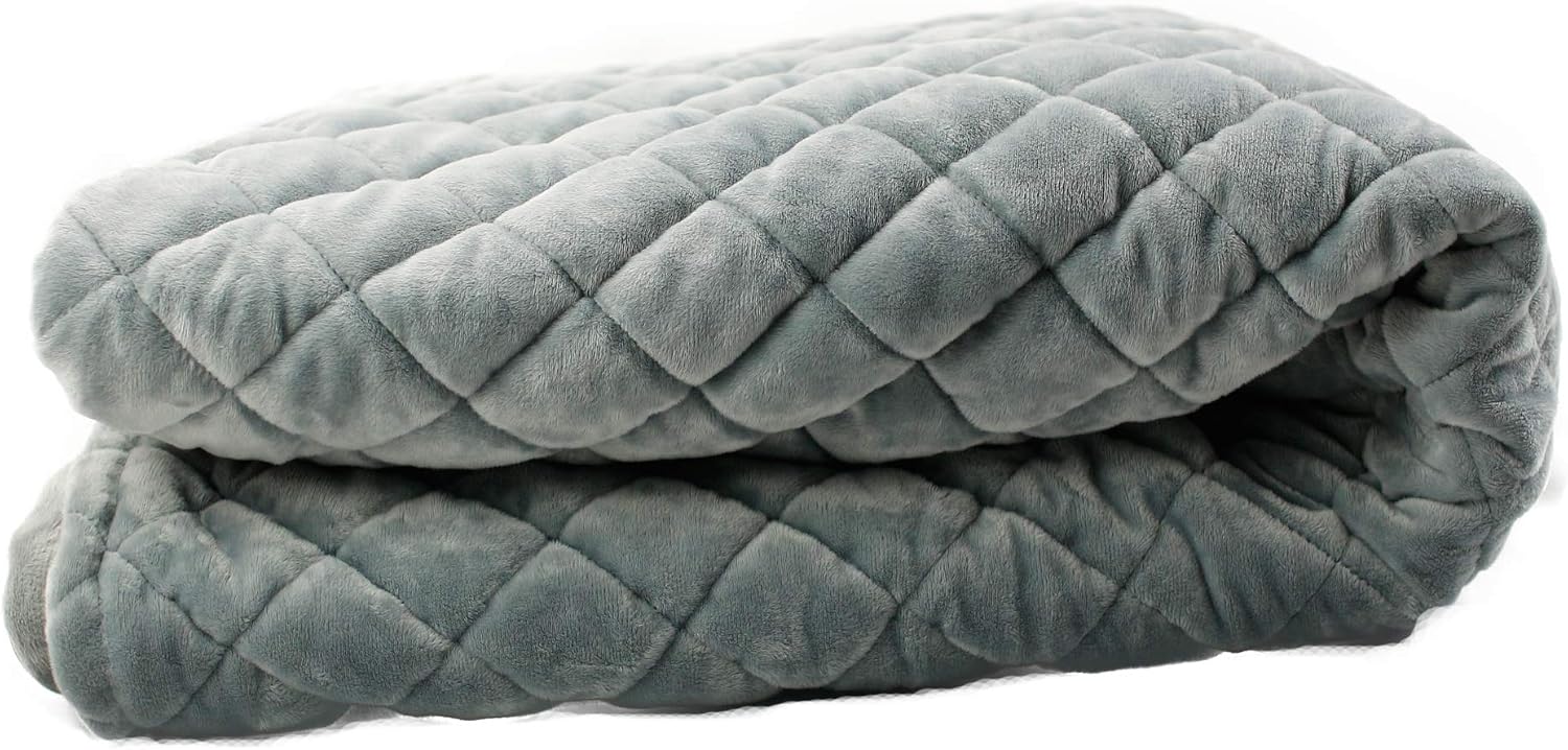 Removable Duvet Cover for Weighted Blanket Grey (60"x80", Flannel Removable Duvet Cover-Grey)