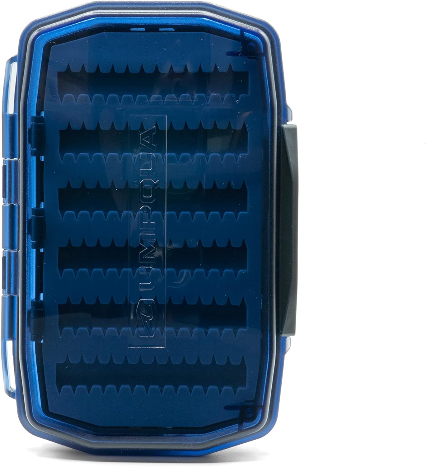 UMPQUA UPG Silicone WP Essential Medium Fly Box - Lightweight Versatile Medium-Sized Waterproof Dustproof Quick-Loading Fly Storage Case - Fly Fishing Tackle Organizer - Blue