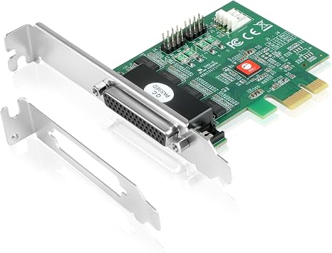 SIIG 4-Port PCIe RS-232 Serial Card, Powered DB9, TAA, JJ-E40011-S6 | Add four legacy serial ports with selectable 5V/12V power; dual-profile brackets simplify desktop integration.