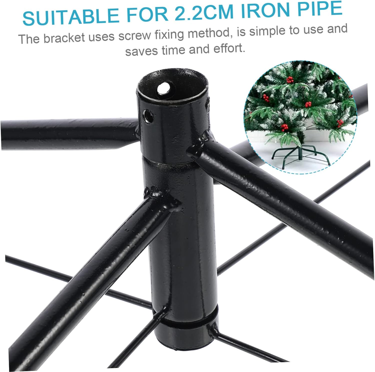 1pc Christmas Tree Holder Christmas Tree Stand Base for Pole Stable Tripod Design for Holiday Decor