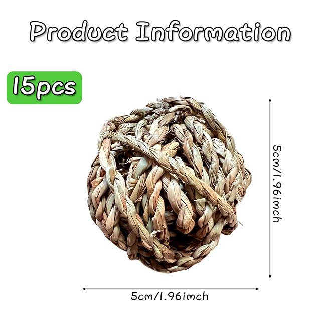 Foto 2 de 7 de Sporgo 15 bolas para masticar: juguete para masticar animales pequeños de 5 cm para cobayas