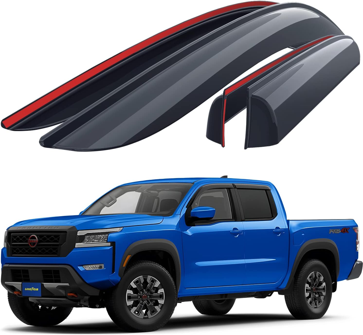 Goodyear Shatterproof Window Deflectors for Nissan Frontier