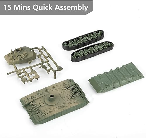 Miniatura 4 de WW2 Army Tank and Army Men Toys Playset, 2 modelos de tanque MBT tipo 98 de China y 10 soldados de juguete para niños