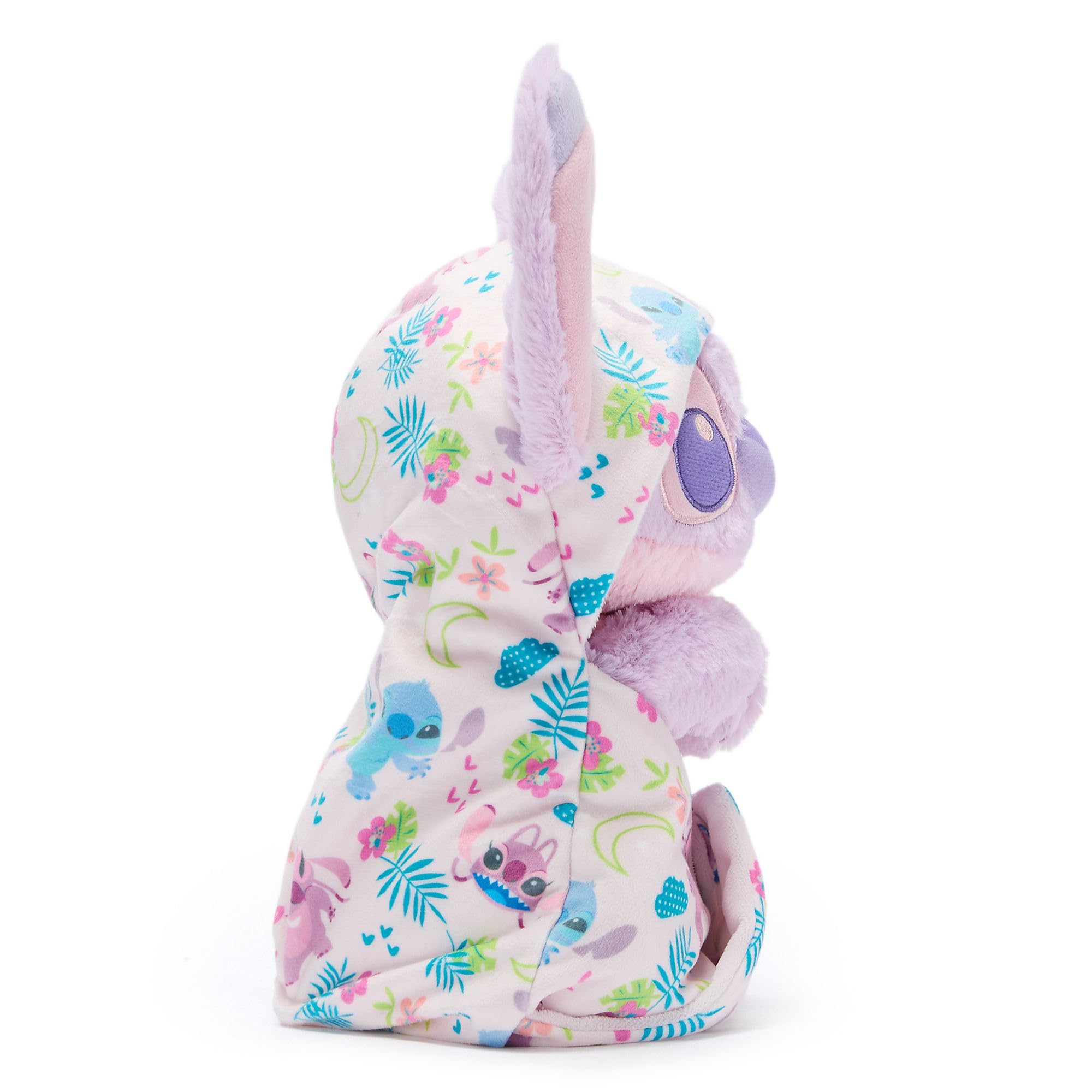 Disney Store Official Japón, Lilo y Stitch, Ángel, Peluche pequeño con Manta, 27 cm, Disney Babies