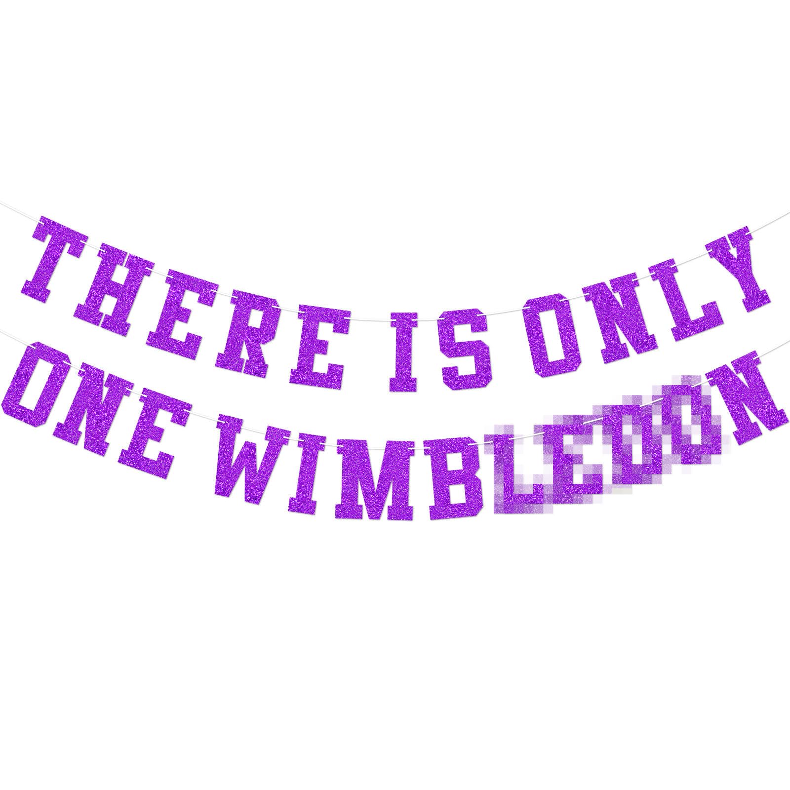 Tennis Party Decorations, Purple Glitter Tennis Banner, Tennis Themed Party Decoration Banner for Indoor Outdoor Bar Restaurant, Sports Match Party Supplies