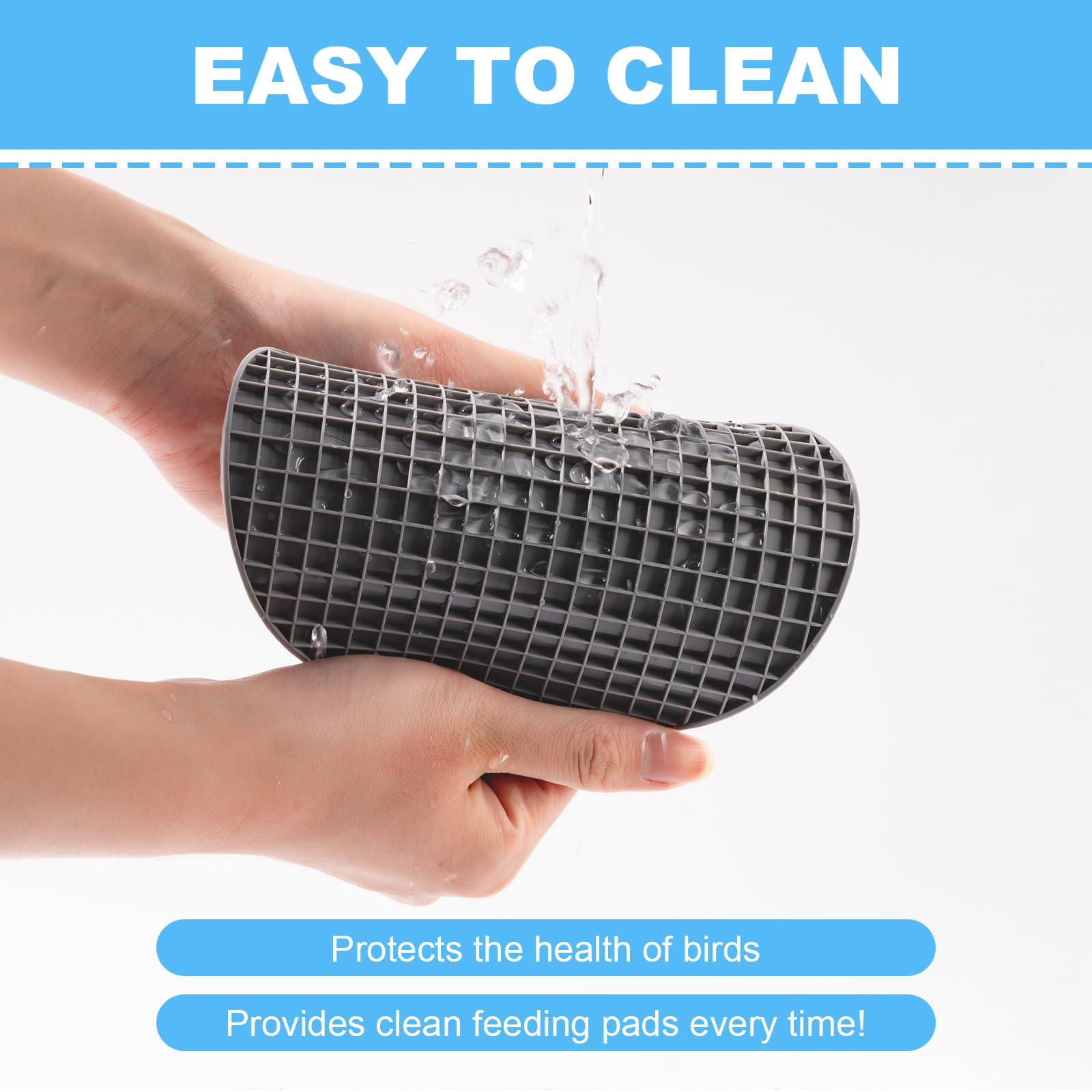 2pcs Bird Foraging Puzzle Toy, Silicone Bird Slow Feeder Mats, Parrot Cage Accessories, Foraging Toys Fit for Parakeet, Cockatiel, African Grey, Conure, Budgie - image 4