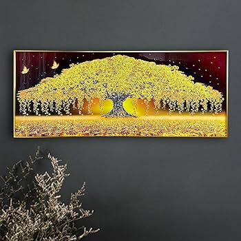 開運絵画　光の柱　金のなる木　お金　風水　引き寄せ　金運アップ　金箔　ゴールド 開運絵画 光の柱 金のなる木 お金 風水 引き寄せ 金運アップ 金箔