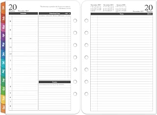 2027 Planner Refills – Jan 2027 - Dec 2027, 2-Page Per Day Daily ＆ Monthly Planner, 5.5" x 8.4" Ring-Bound Organizer, Tabs, Quotes, Prioritized Task, Daily Tracker/Notes, Appointment Schedule - Grey