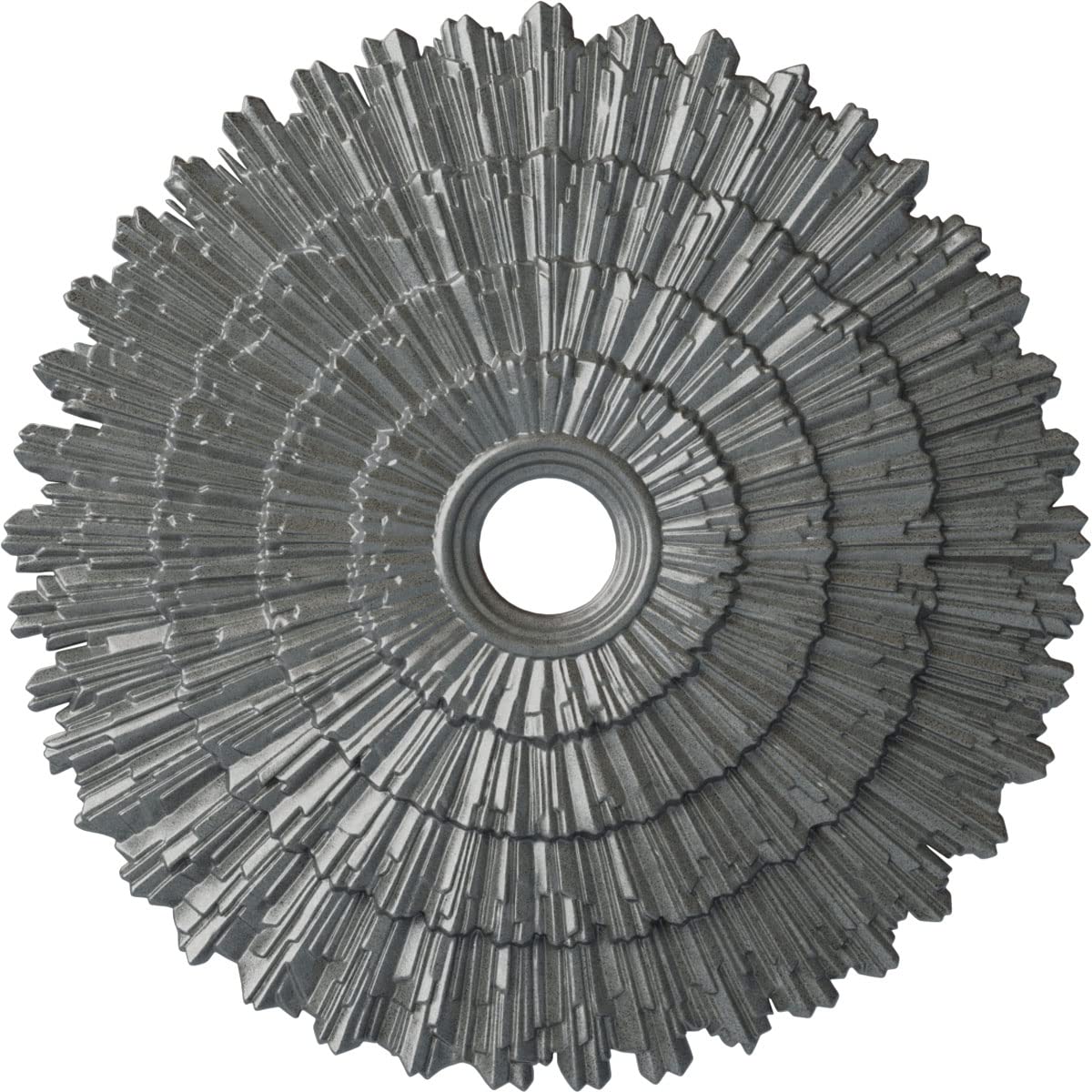 Médaillon de plafond Eryn rosace pour lustre moulure décorative Platinum Ekena
