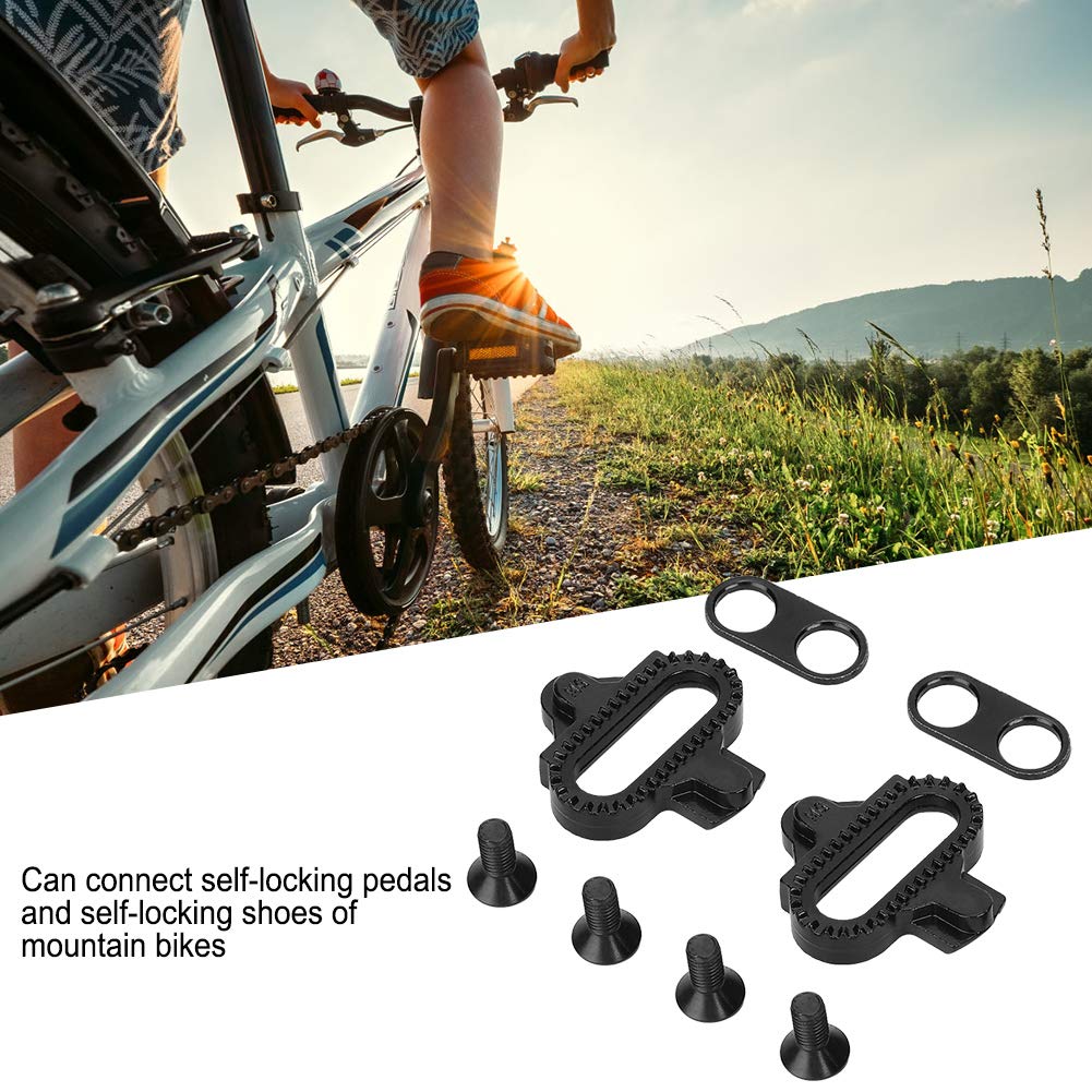 Gavigain Universal Bicycle Shoes Cleats,Alloy Steel Bike Pedal Locking Plate Cycling Shoes Accessory for Outdoor Cycling Riding