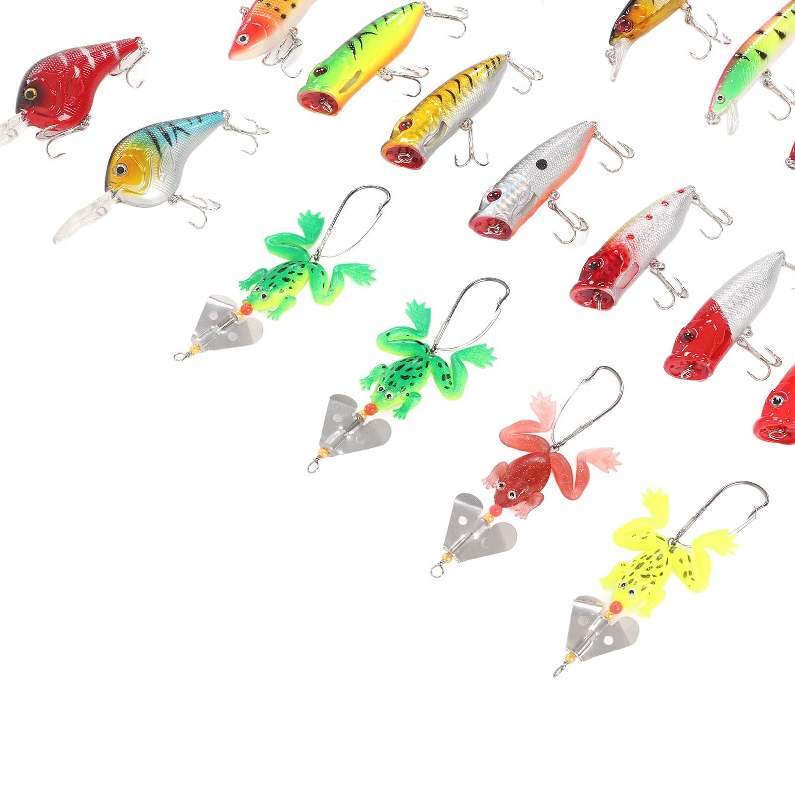 44 Szt. Zestaw Przynęt Wędkarskich Twardy Plastik Zestaw Sztucznej Przynęty Na Bass Pstrąg Łosoś Szczupak Walleye Okoń Wędkarstwo W Ocean Lake River