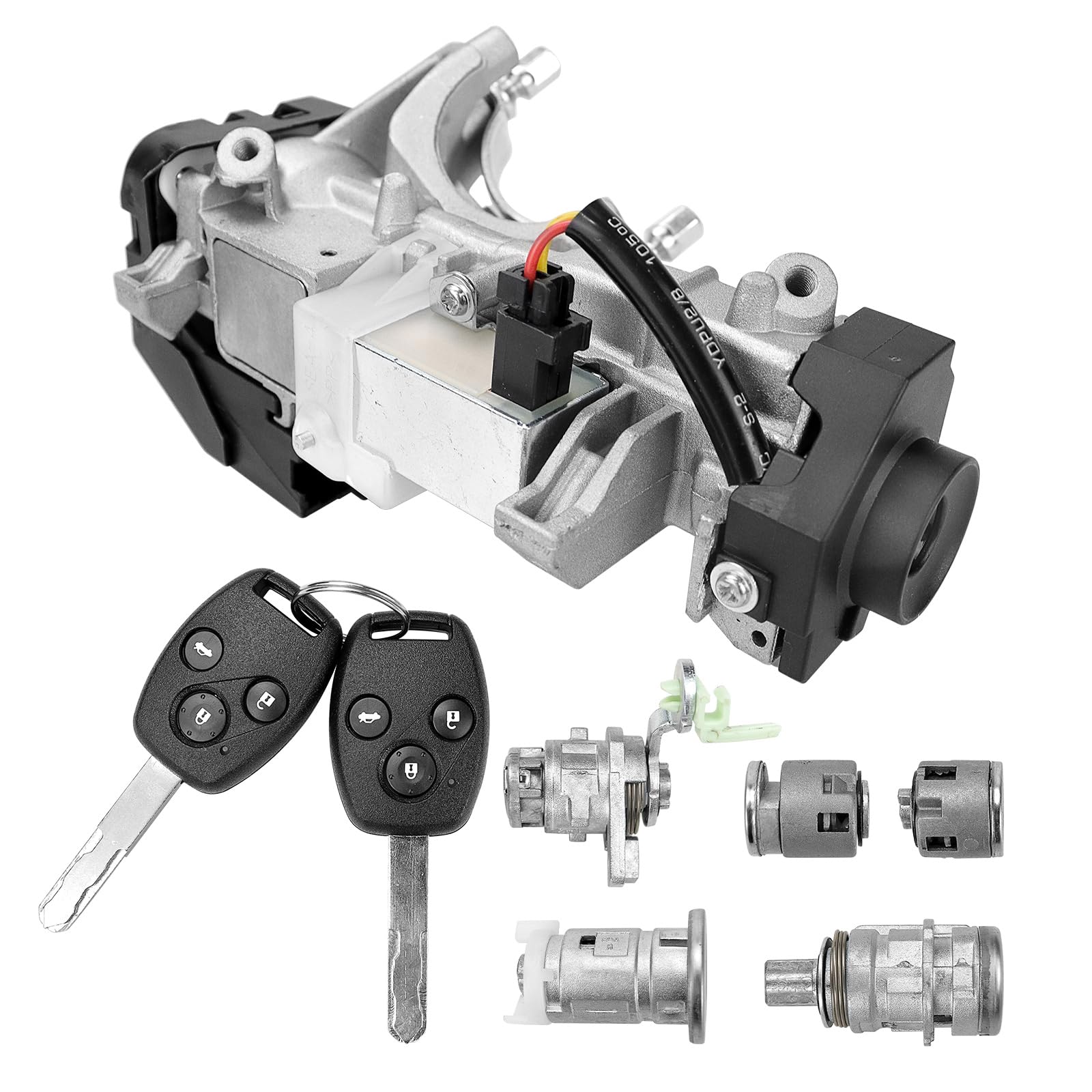 Photo 1 of Upgrade Complete Set Ignition Switch - with Cylinder Door Lock Trans Key Compatible with Honda Accord 2003-2007