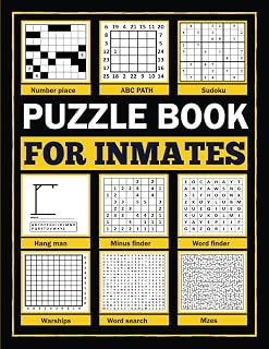 Puzzle book for inmates: Variety Puzzles, coloring and Games to Kill Time and Boredom in prison / Paperback Books Gifts For Inmates in jail