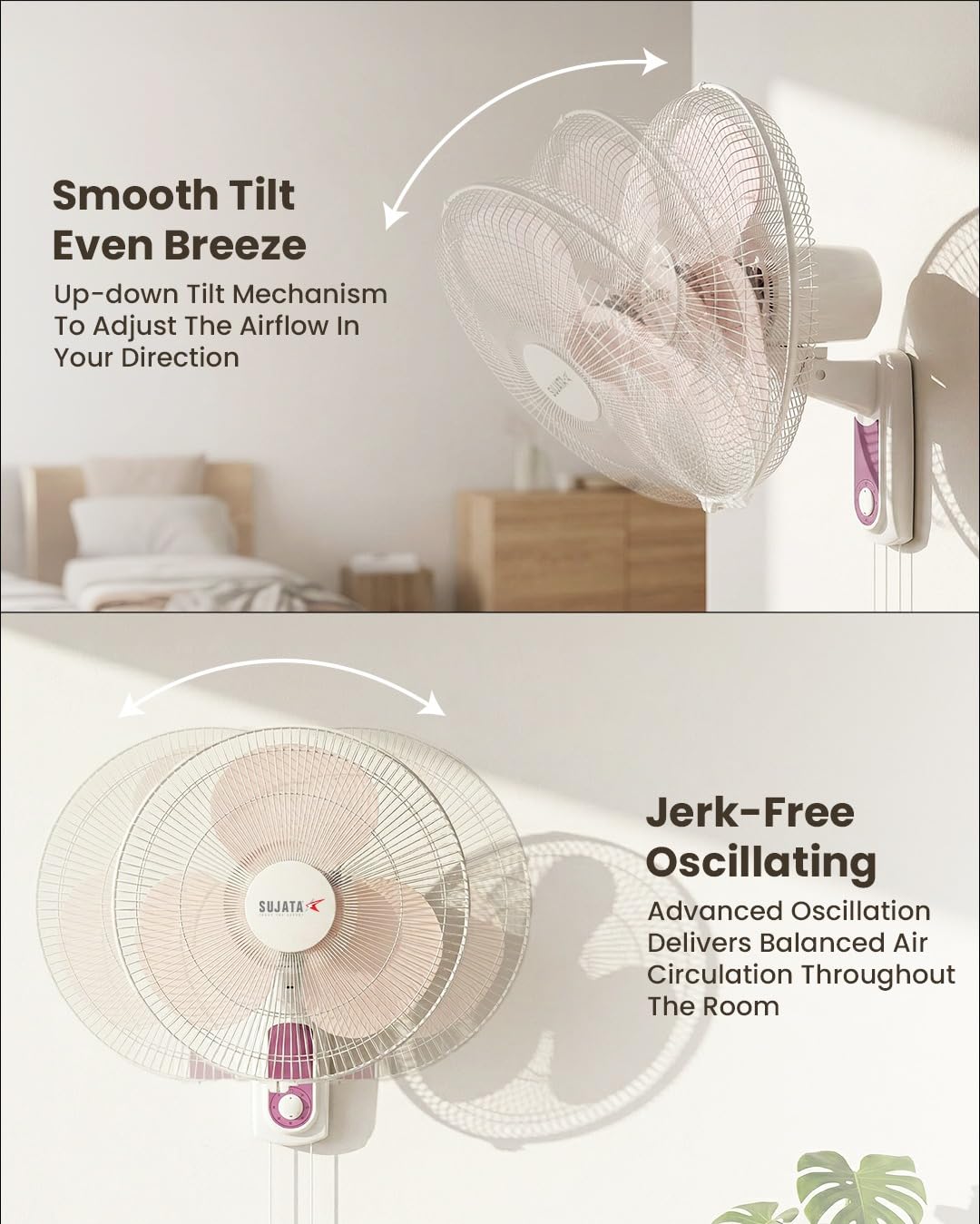 Sujata Wall Fan - Powerful & Quiet -5