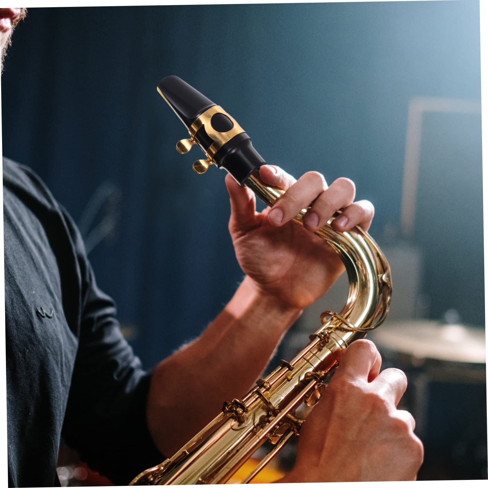 ibasenice 3ensembles Kit Complet Accessoires Pour Saxophone Alto Embouchure Plastique Bec Avec Clé Anches Et Pour Musiciens Et Étudiants