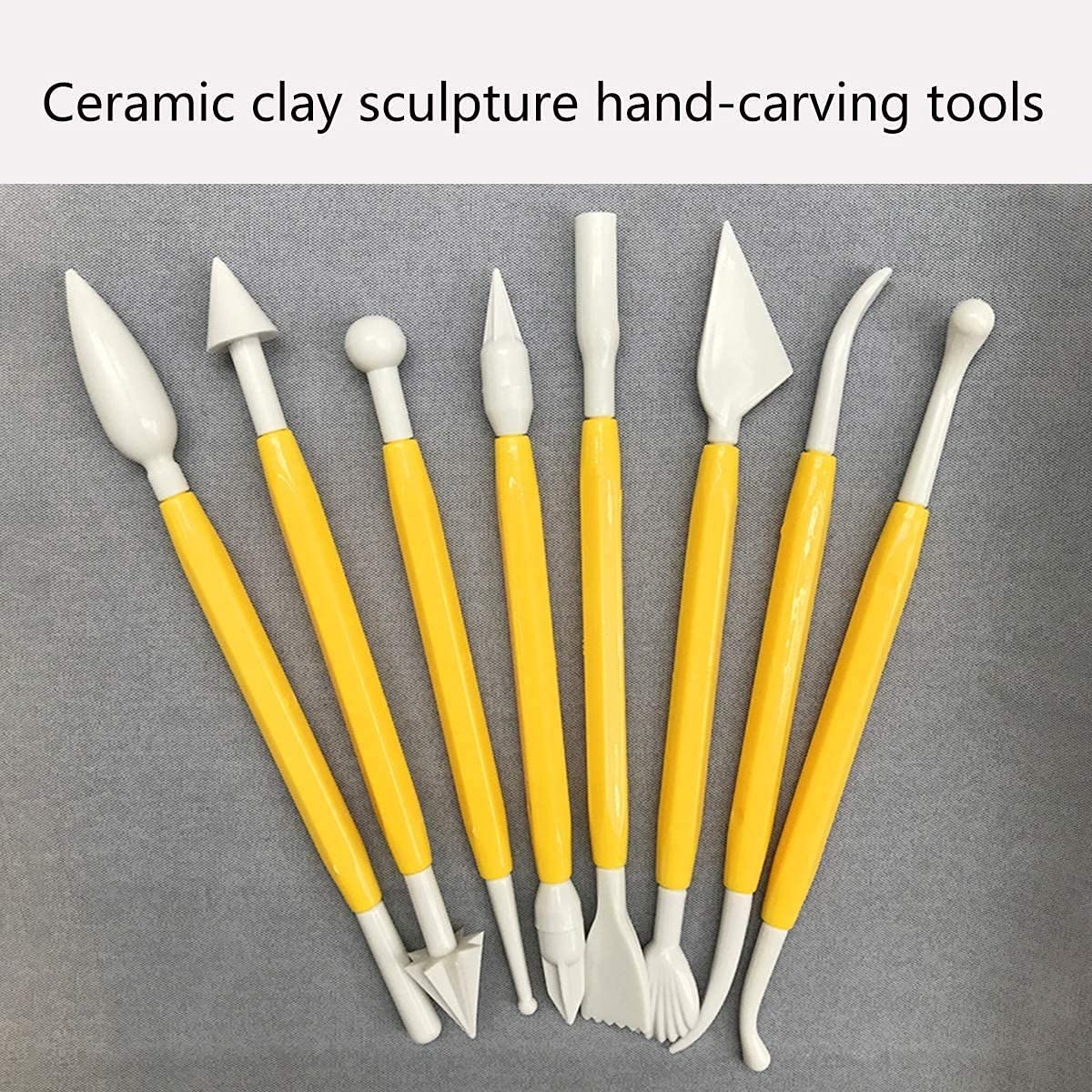 BAKER'S CUTLERY 8 pcs Sculpture Tools, Clay Modelling Tools, Hand Sculpting Kit for Embossing Art, Nail Art Painting Shaping Embossing Tool 1