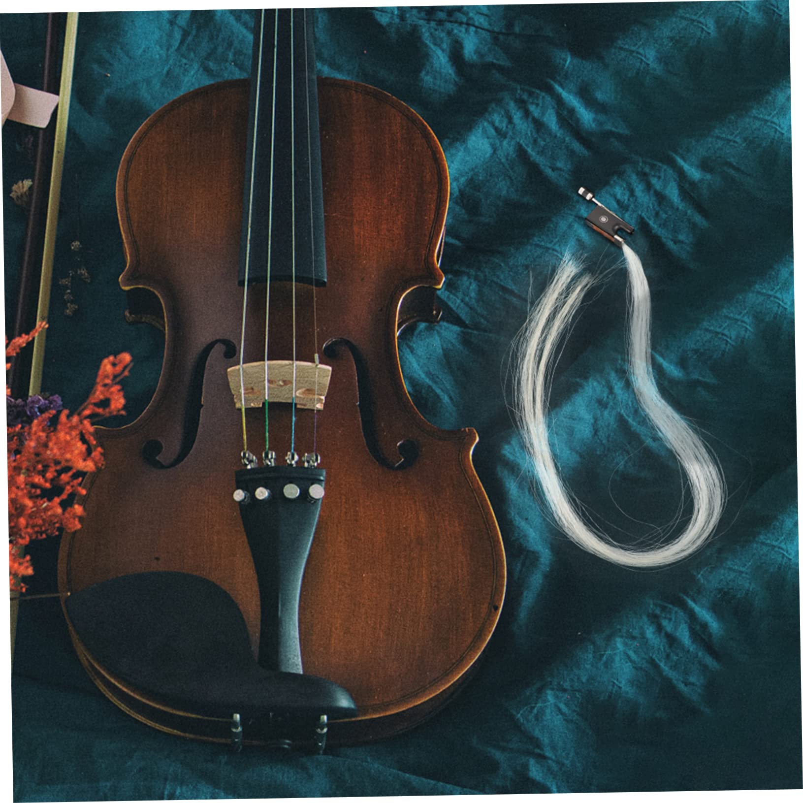 ifundom Natural Violin Bow Hair Di Cavallo Per Sostituzione Accessorio Premium Per Violino e Violoncello Con Ottime Qualità Di Grip e Resistenza