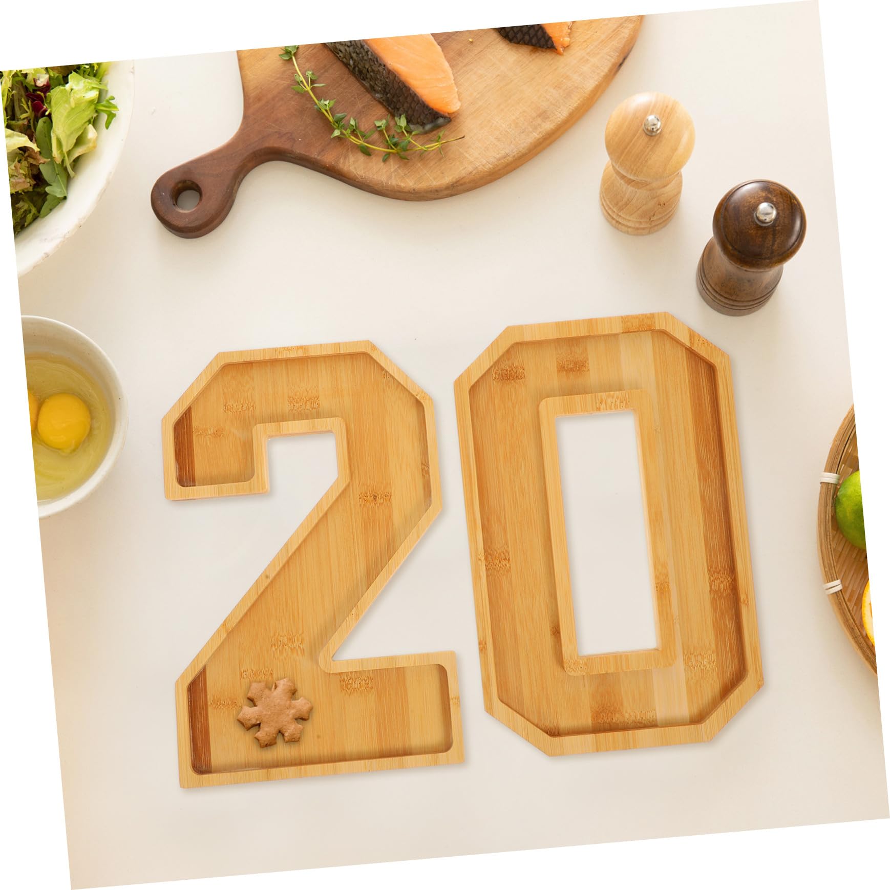 Plateau Bois Numéro pour Charcuterie et Apéritifs Design Remplissable Léger et Résistant Fêtes Barbecue et Événements