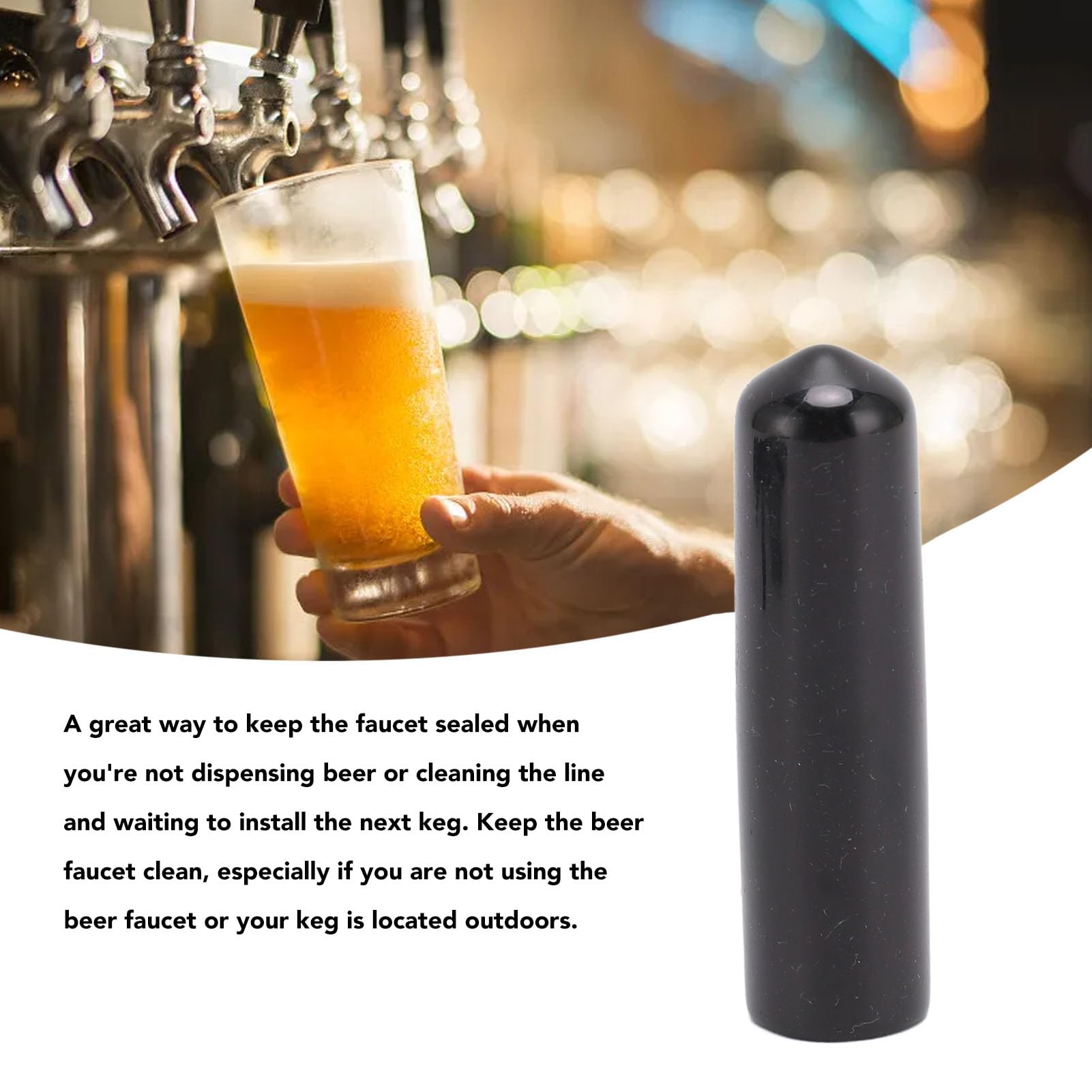 Qcwwy 20 Stück Fassbier-Zapfhahn-Abdeckungen, Silikon-Wasserhahn-Zapfstaub-Dichtungskappe, Schnuller, Bier-Wasserhahn-Düsenabdeckungen für Standard-Bar-Wasserhähne, Isolierung, Fässer,