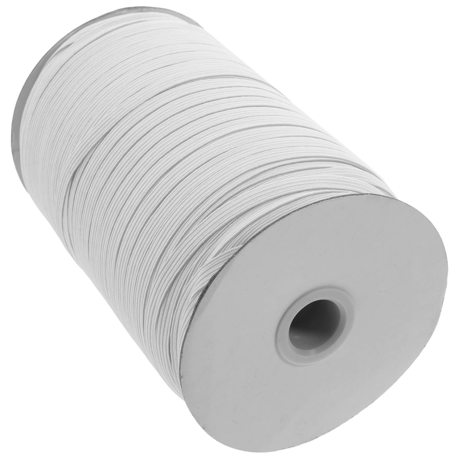 Bande elastique couture 6mm blanche en rouleau de 180 metres pour masques et tissus