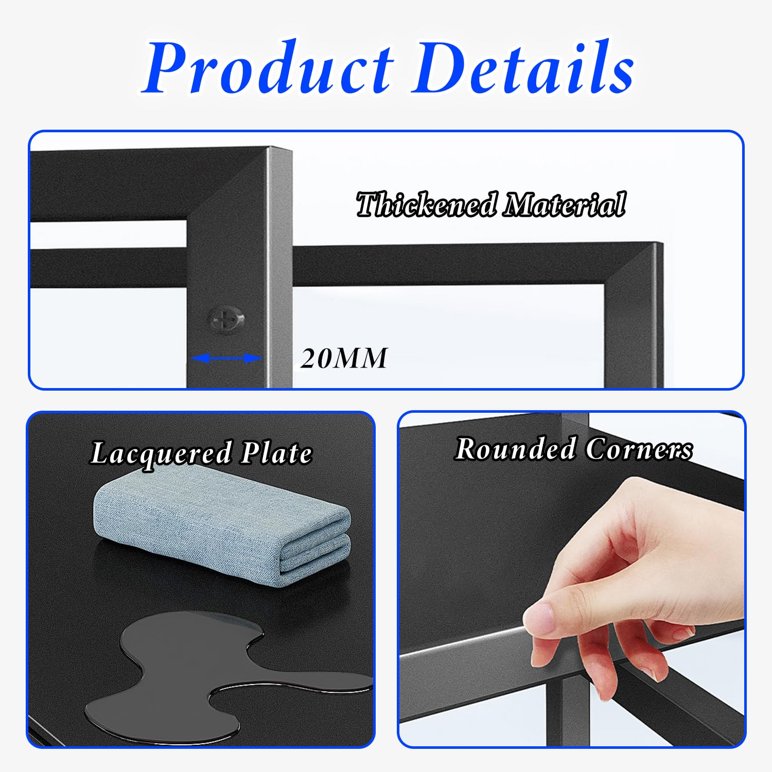 Mensola Microonde Regolabile 2 Livelli, Scaffale Cucina Salvaspazio con Supporto per Microonde, Estensibile da 40 a 64 cm, con 6 Ganci Rimovibili, Ripiano per Microonde per Cucina(Grigio)