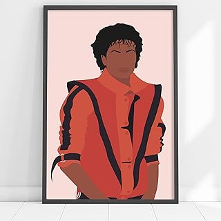 Michael Jackson Poster - Minimalist Print - Thriller, Red Suit