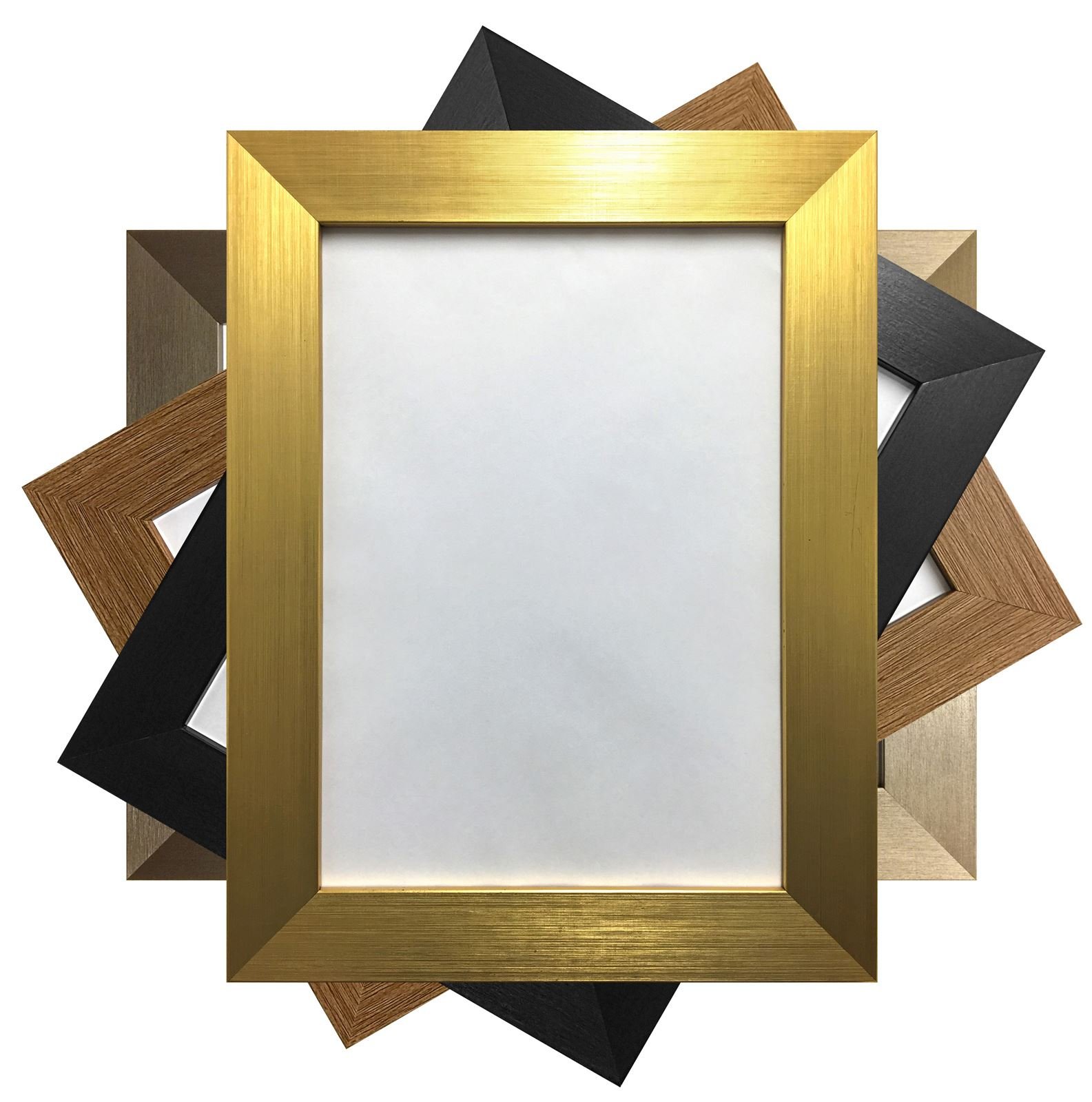 Framesplus Gold Flat Brushed Picture Photo Frame Home Office Work Gift Present A4 (8.25"X11.75")