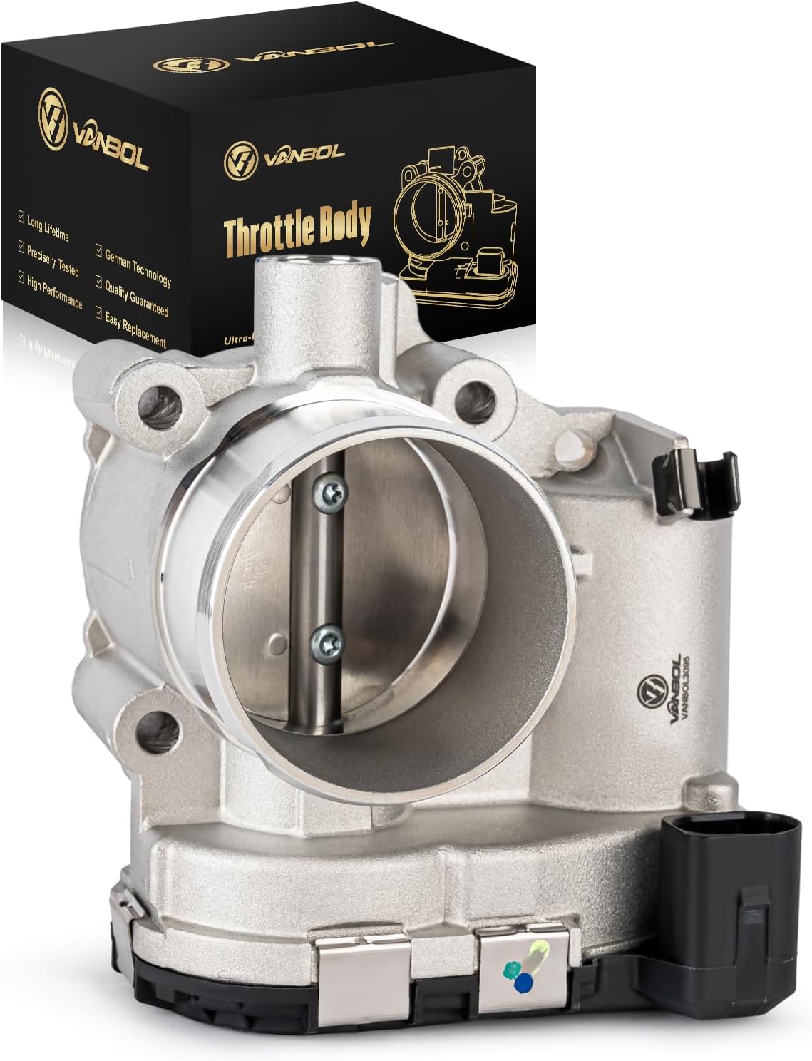 Electronic Throttle Body Assembly Compatible with 2011-2019 Ford Fiesta 2013-2016 Escape 2013-2014 Fusion 2014-2016 Transit Connect L4 1.6L Gas Replace TB1166 7S7Z9E926A VANBOL3095