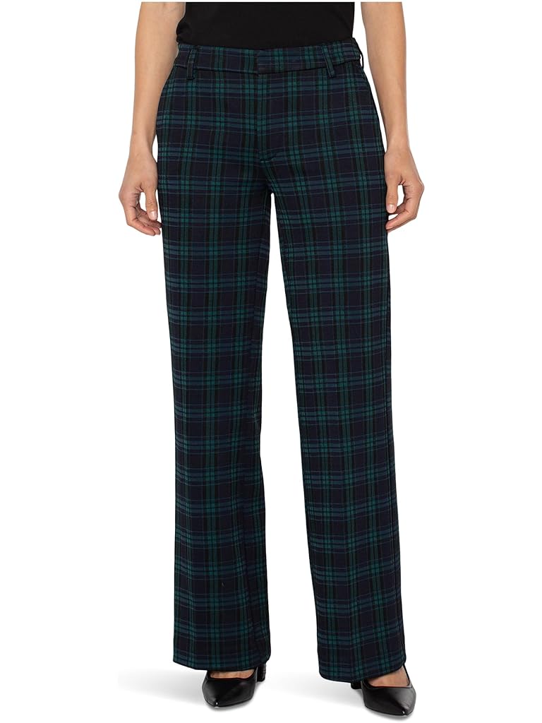 Black Liverpool Los Angeles Kelsey Mid-rise Wide Leg Trousers