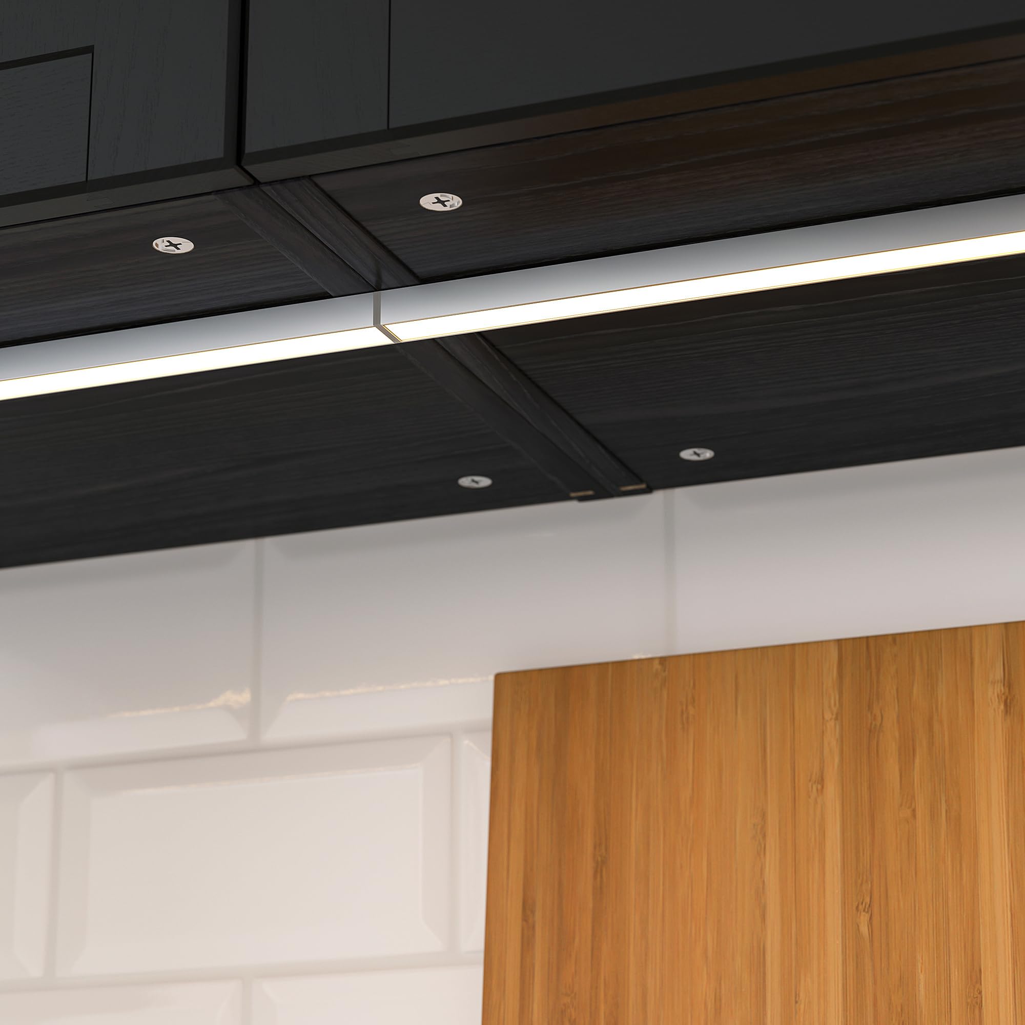 MITTLED - Tira de iluminación LED para encimera de cocina, 40 cm, regulable en color aluminio