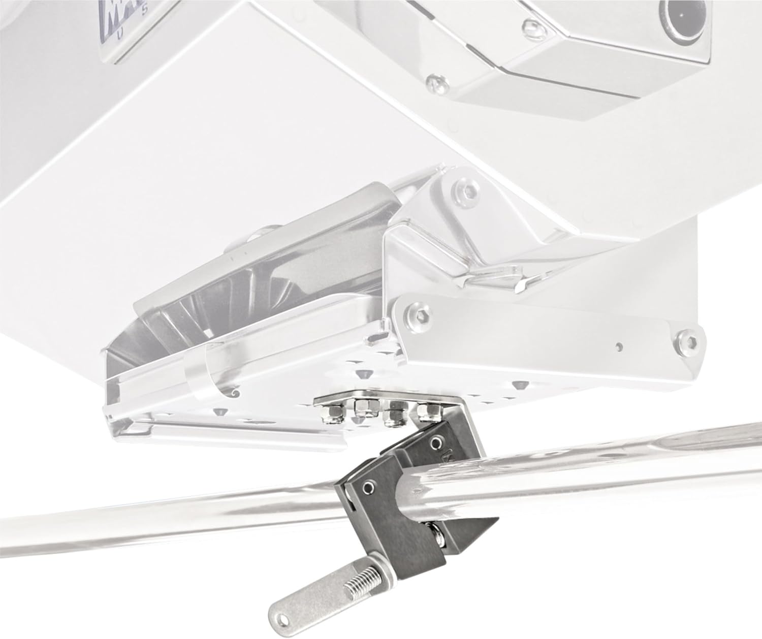 Magma T10-380 Single Mount For Magma Rectangular Grill and Fillet Table Round Rail Mount | 7/8" to 1" Diameter | Stainless Steel Boat Grill Mounting Hardware