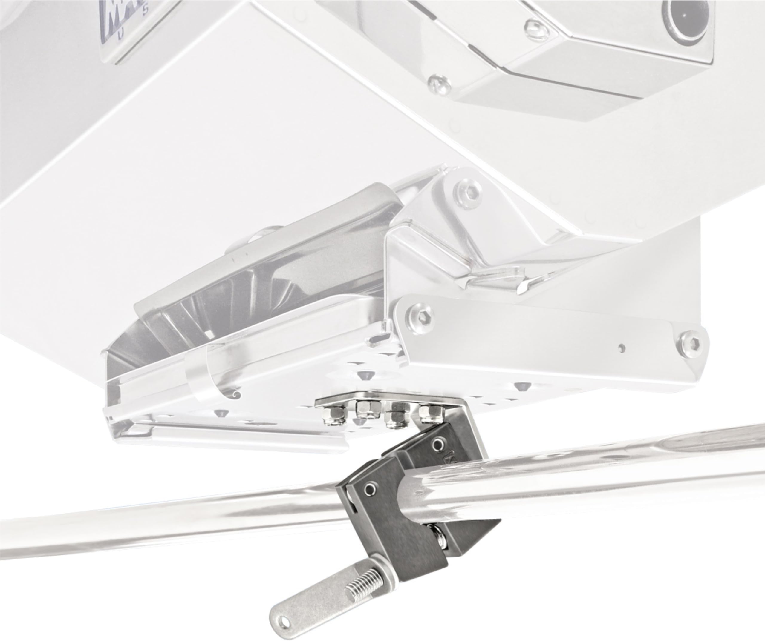 T10-380 Single Mount For Magma Rectangular Grill and Fillet Table Round Rail Mount | 7/8" to 1" Diameter | Stainless Steel Boat Grill Mounting Hardware