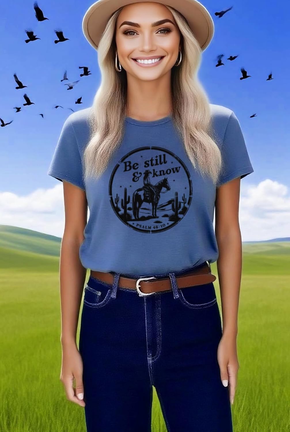 Bible Shirt for Women Funny Graphic Pattern Summer Classic Short Sleeve Outdoor Tee Tops - Image 3