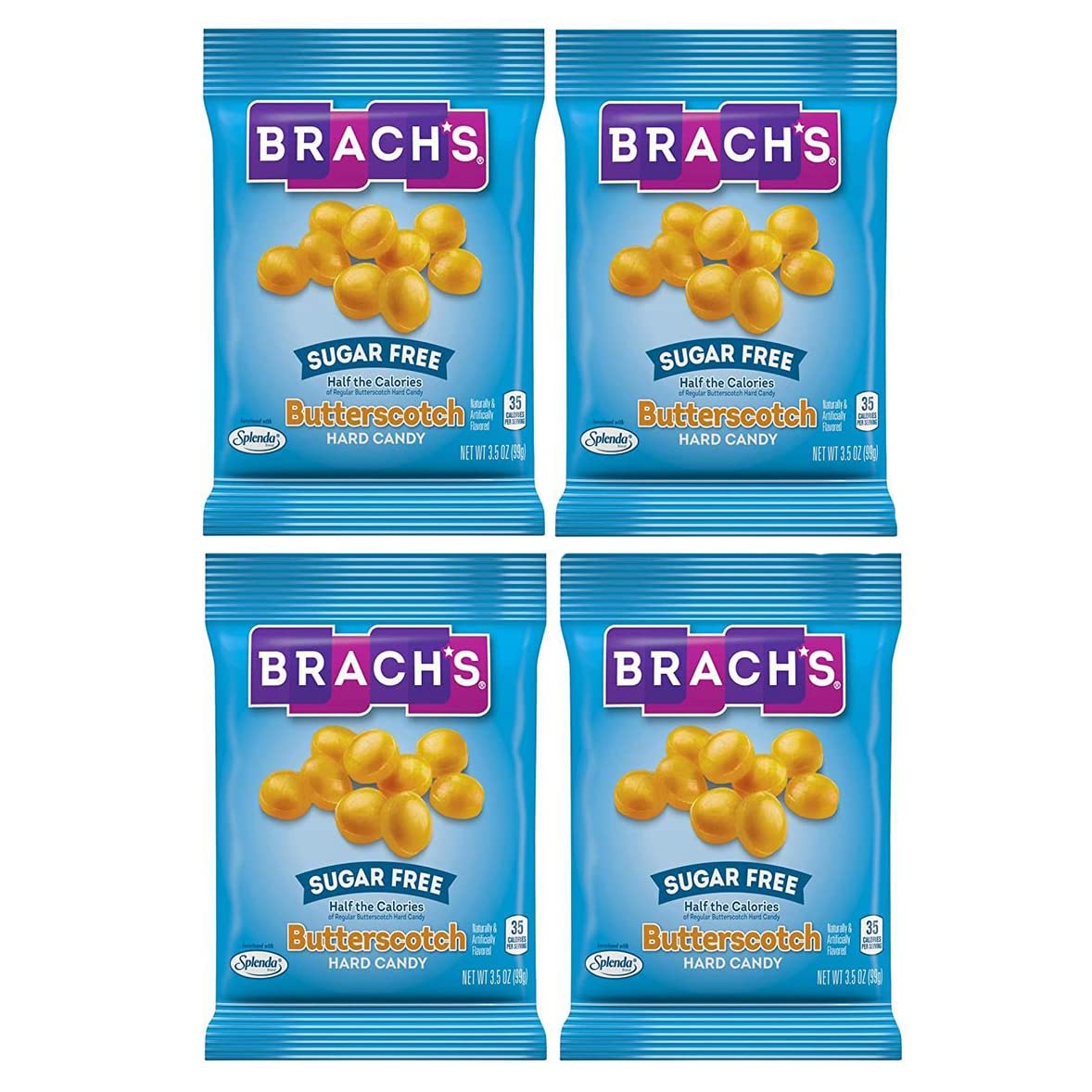 Brach's Sugar Free Butterscotch Hard Candy Pack of 4 (3
