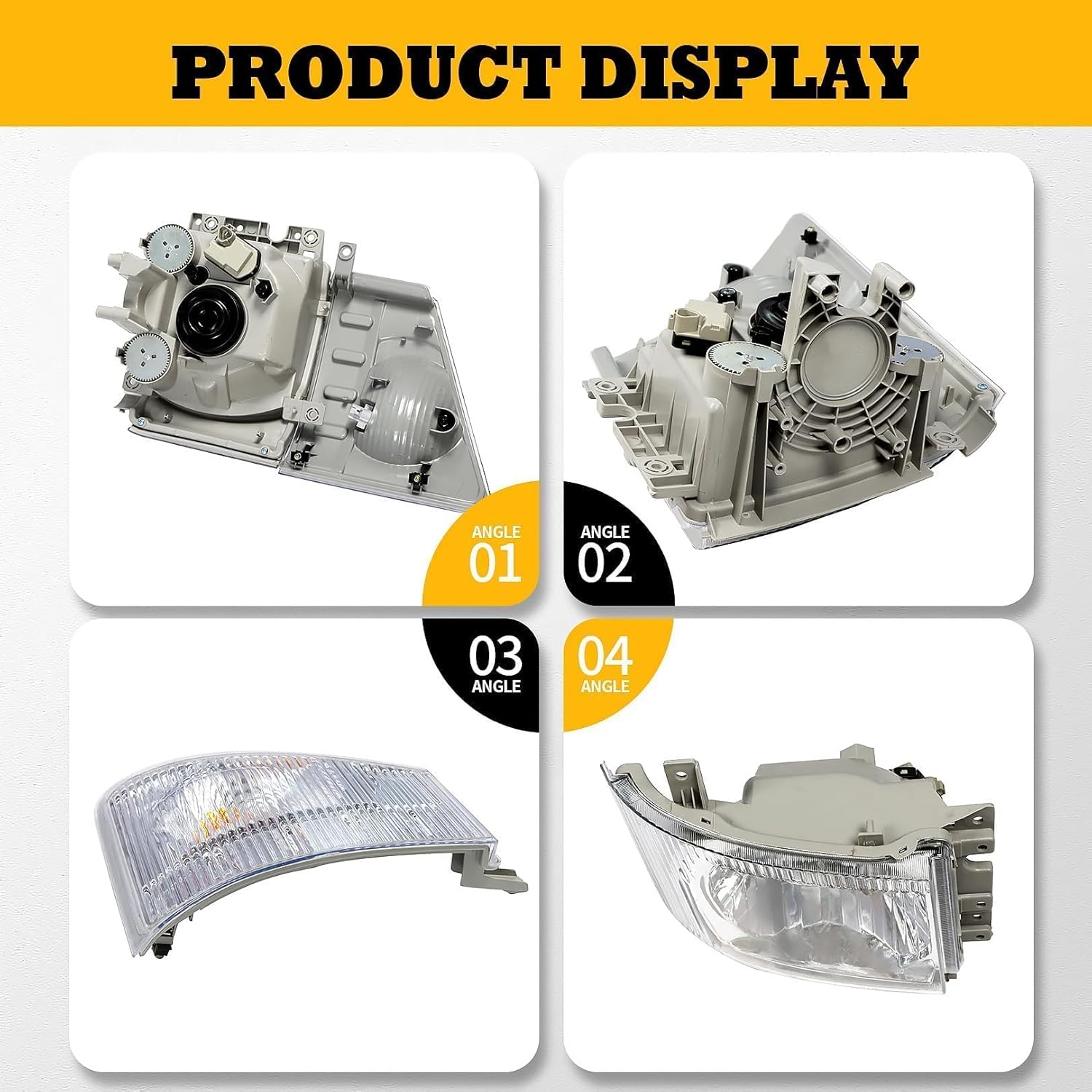 Passenger Side Halogen Headlight Assembly w/Corner Lamp Compatible with 2008-2020 NPR NPR-HD NQR NRR Right Headlamp 8975851702