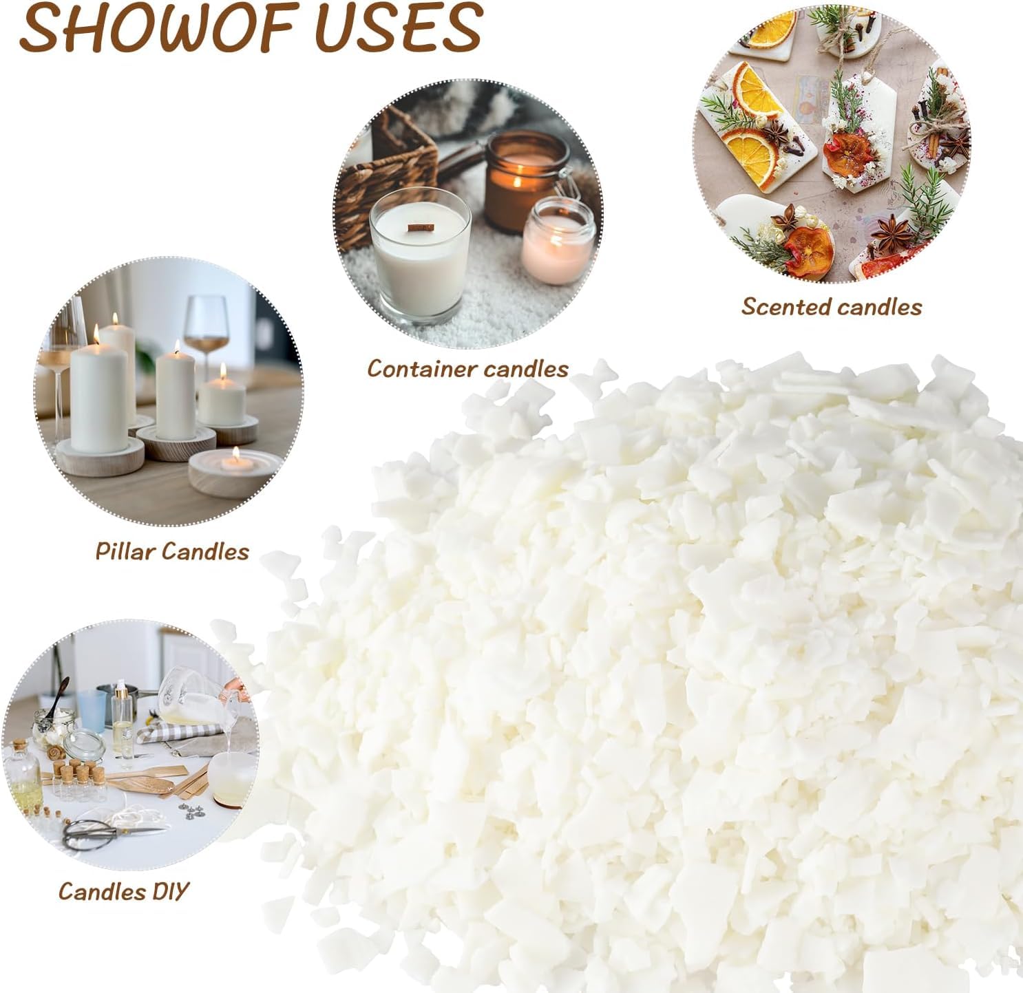Grcdoyvl Cera de soja natural para hacer velas, bolsa de 20 libras, copos de cera de soja, vela de bricolaje