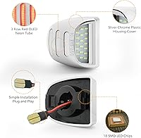 Vista 4 de Luz LED para placa de matrícula compatible con Cadillac Escalade Chevy Silverado 1500 2500 Suburban Tahoe Tag Light GMC Sierra 1500 2500 3500