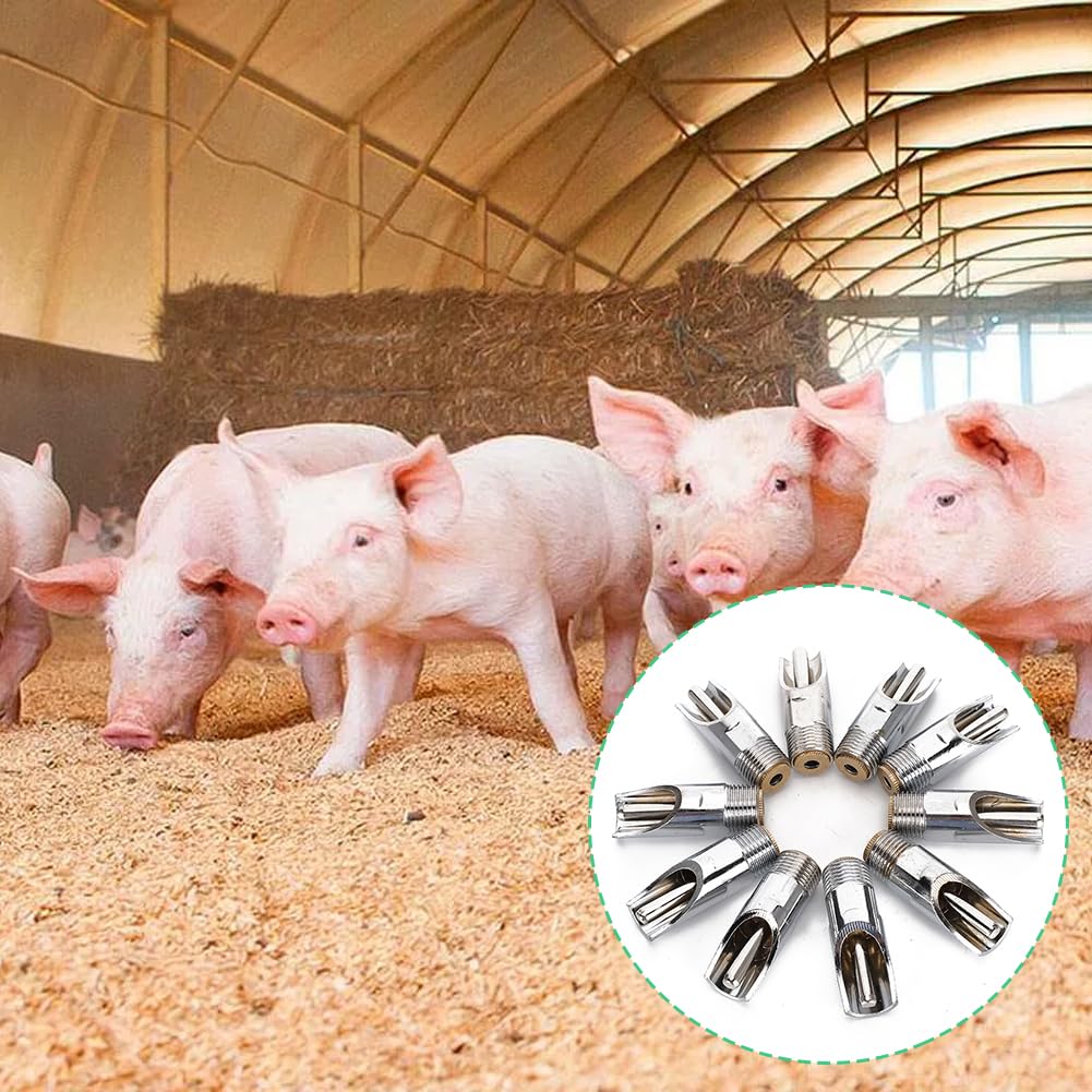 Pig Nipple Waterer Stainless Steel Automatic for Piglets Hog Farm Accessories
