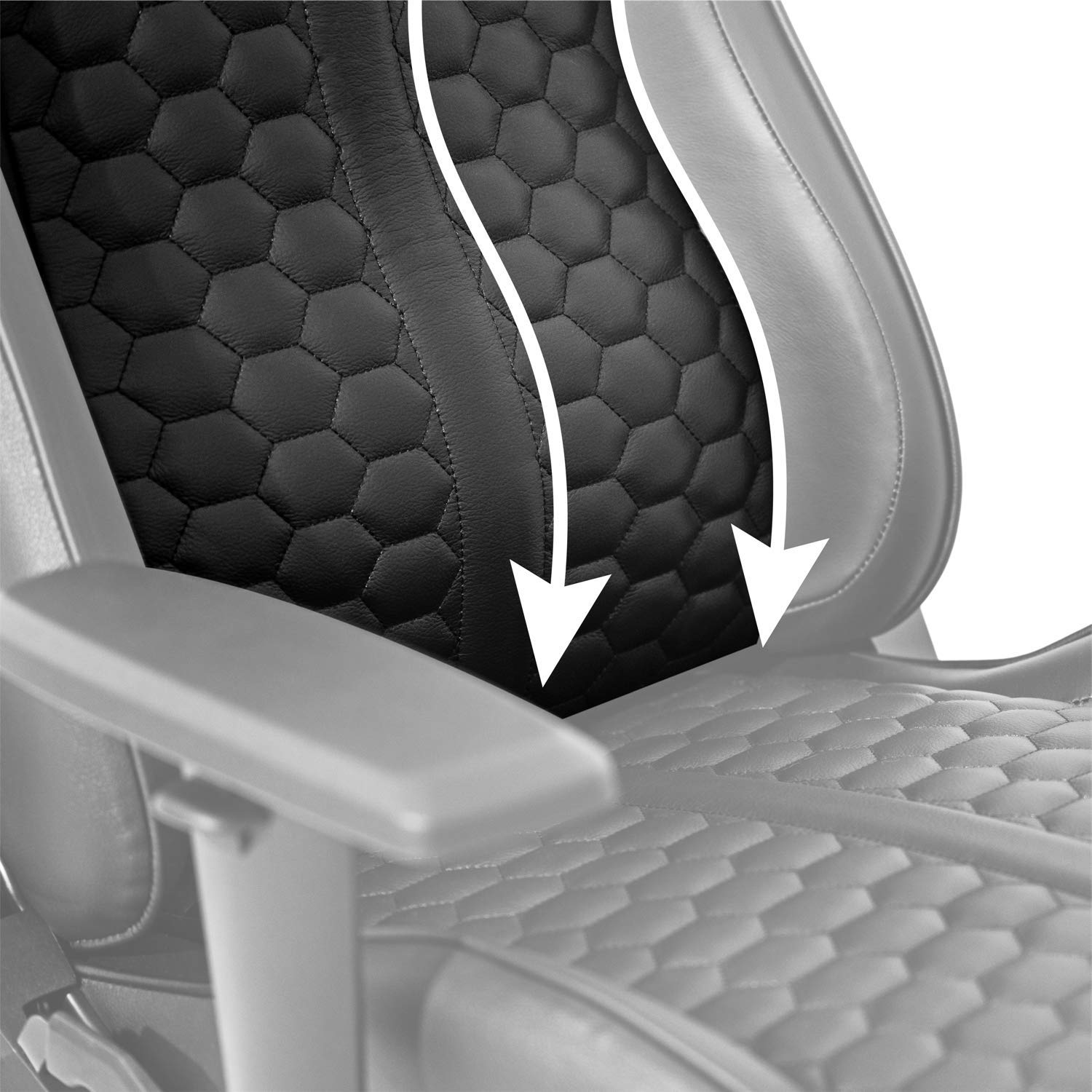 EMPIRE GAMING - Black Edition Chaise Gaming Fauteuil de Bureau Gamer - Cuir Véritable - Siège Ergonomique avec Coussin Lombaire Intégré - Dossier Inclinable - Accoudoirs Réglables