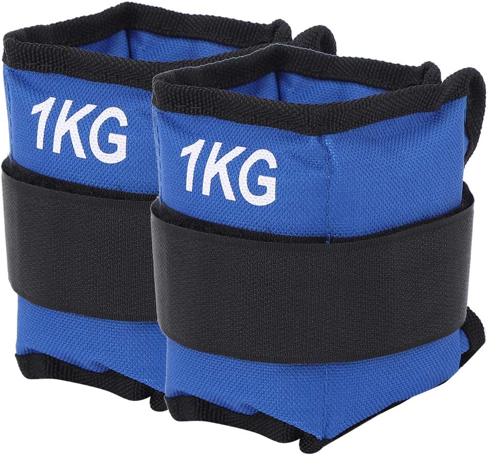 Ankle Weights 1KG, Blue 1KG Sand Bag Weights, Practical Wrist Weights Ankle Weights Women Men for Fitness Jogging Walking Exercise (1kg)