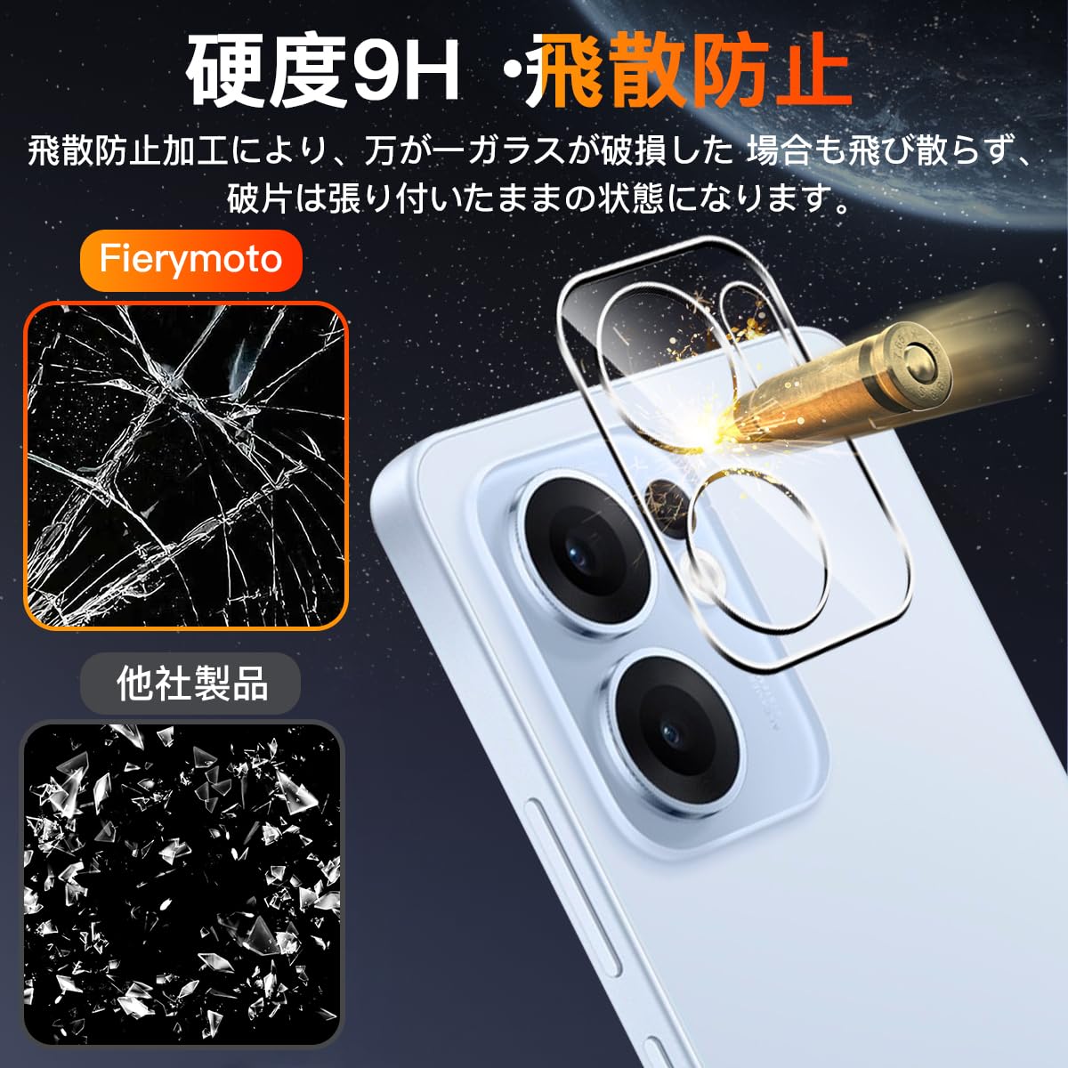 Amazon | 用 OPPO Reno13A カメラフィルム 2枚【2枚セット 日本旭硝子