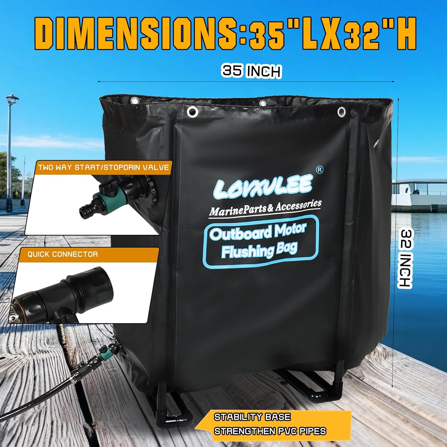 Outboard Motor Flushing Bag,Outboard Engines Flushing Bag,Outboard Flushing on Land